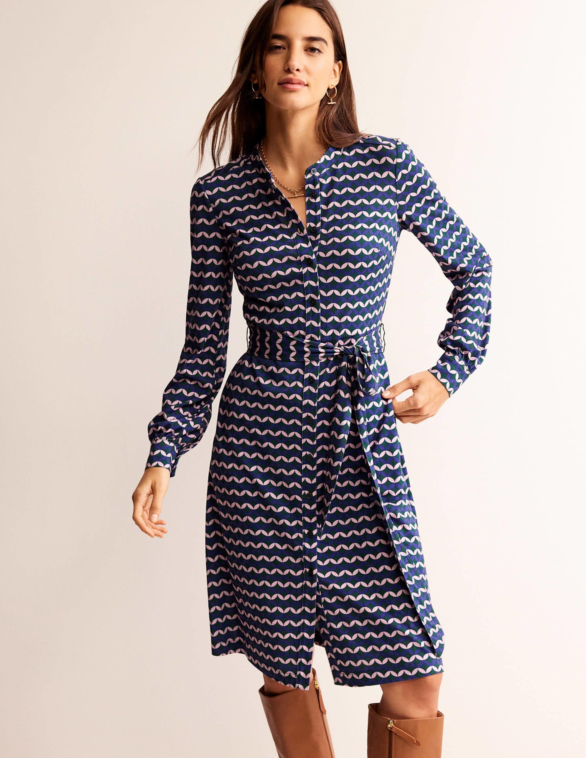Julia Hemdblusenkleid aus Jersey-Surf the Web, Diamond Terrace - Image 1