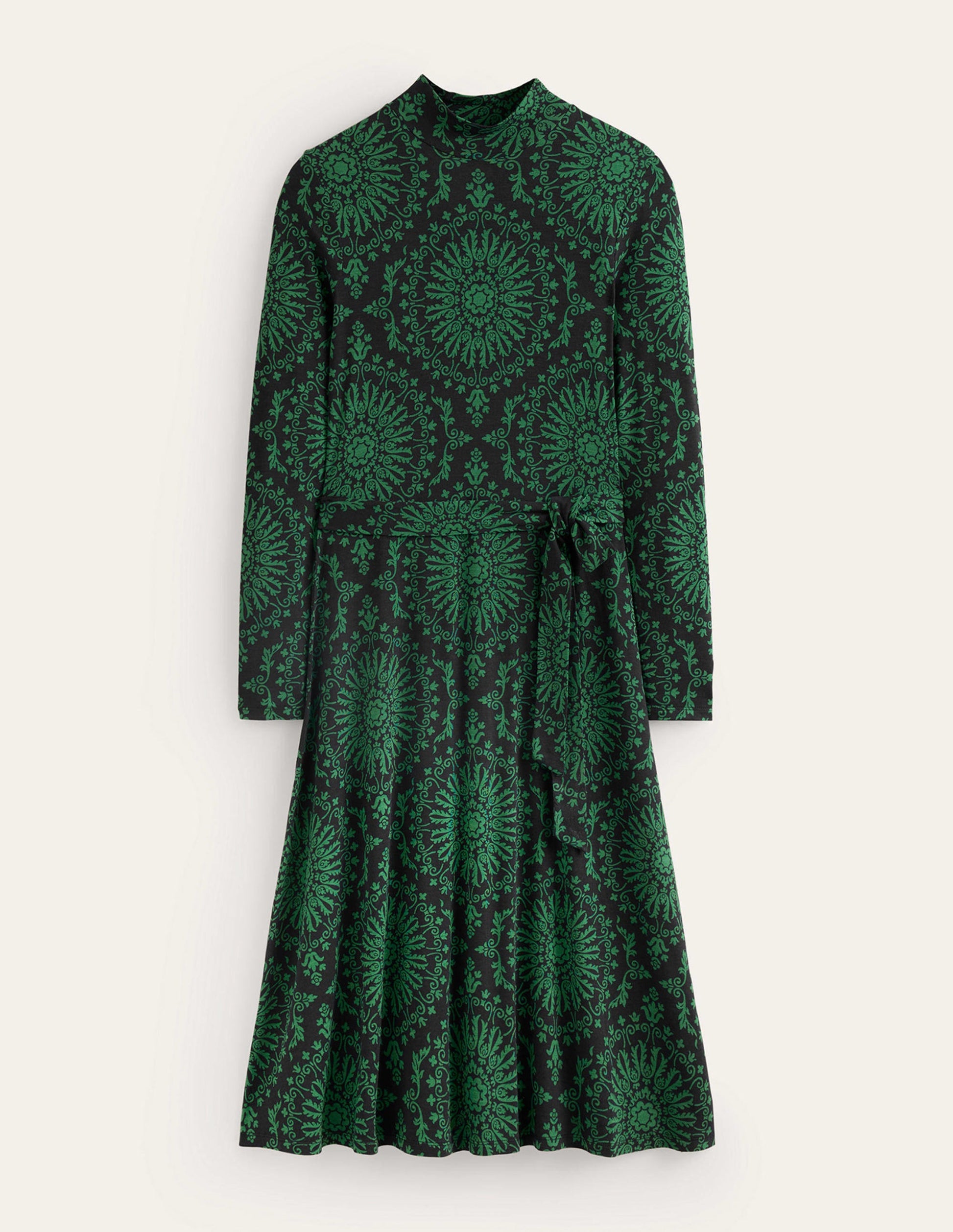 Alberta Midikleid aus Jersey-Amazonasgrün, Artizan Geo-6