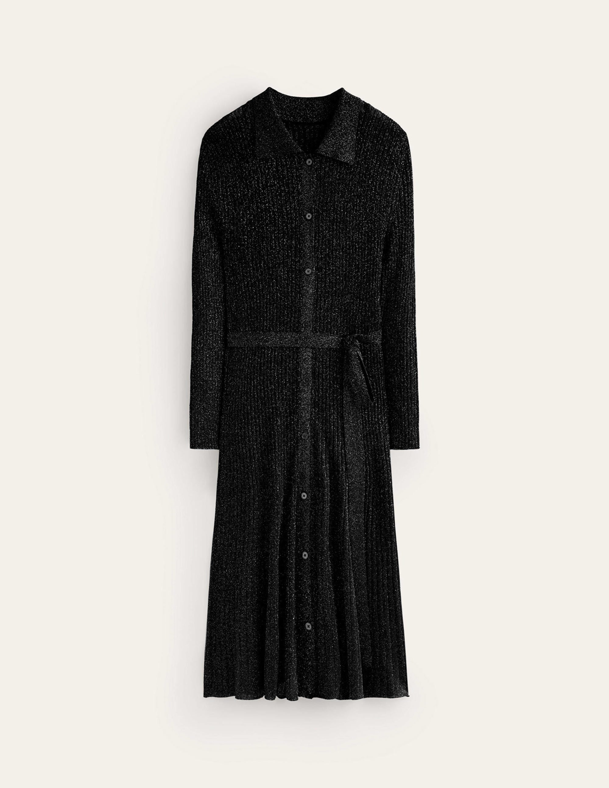 Faye Glitzerndes Strickkleid-Schwarz - Image 5