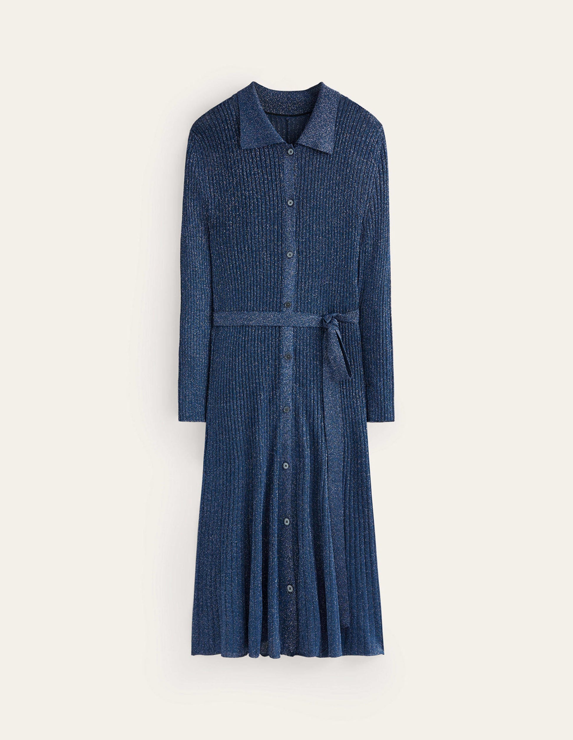 Robe Faye étincelante en maille-Bleu Atlantique-6