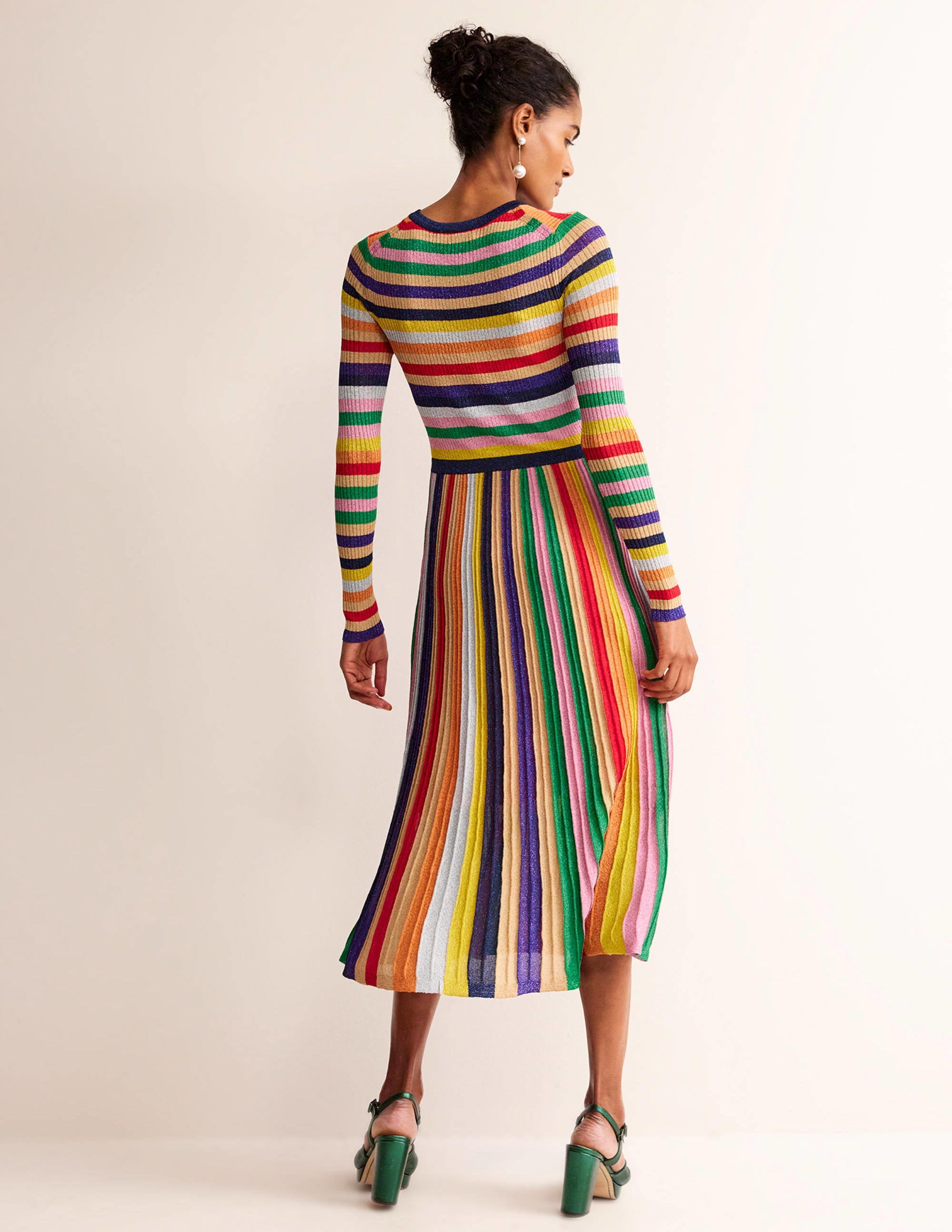 Metallic-Kleid aus Rippstrick-Bunt - Image 6