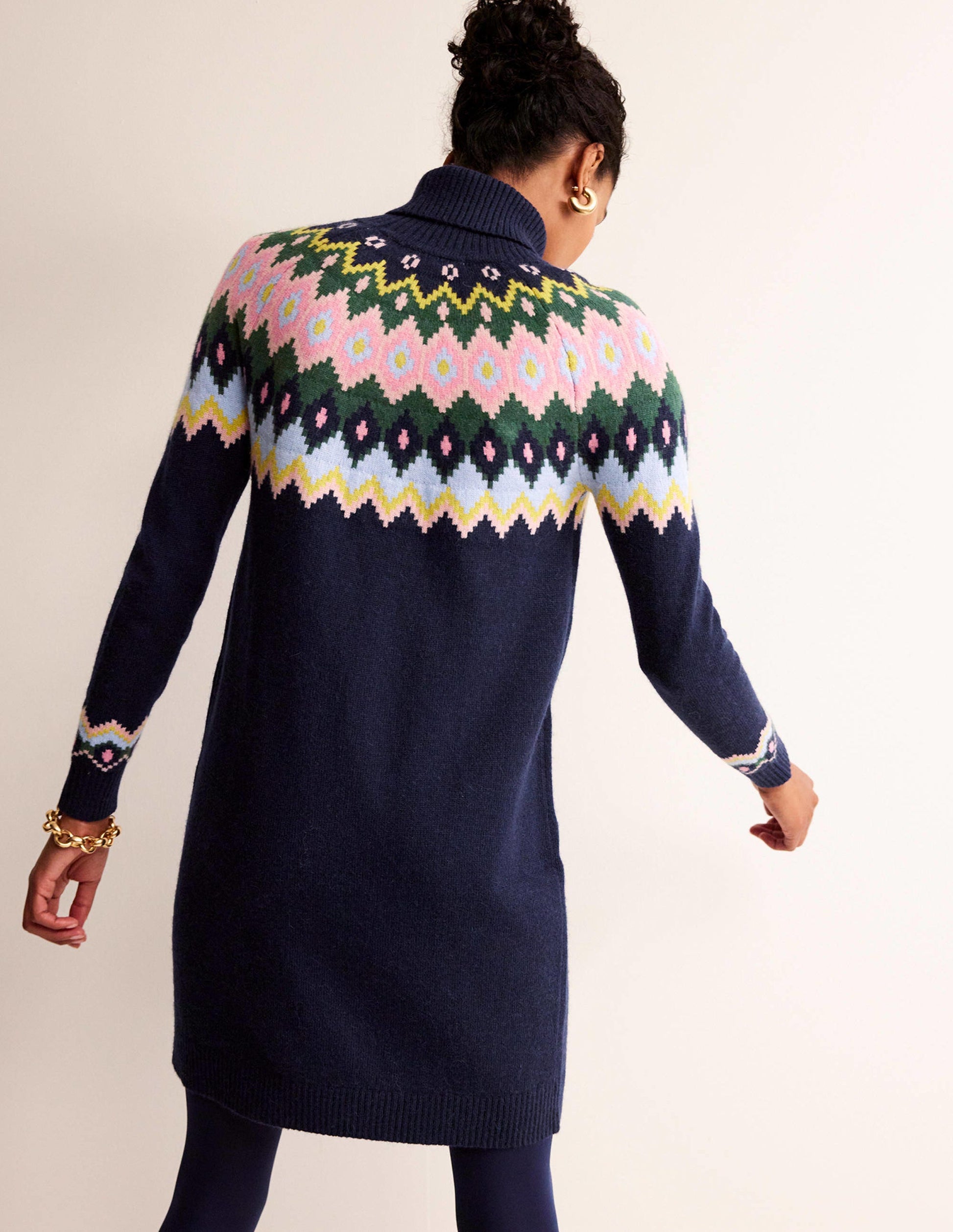 Edith Fair-Isle-Strickkleid-Marineblau-4