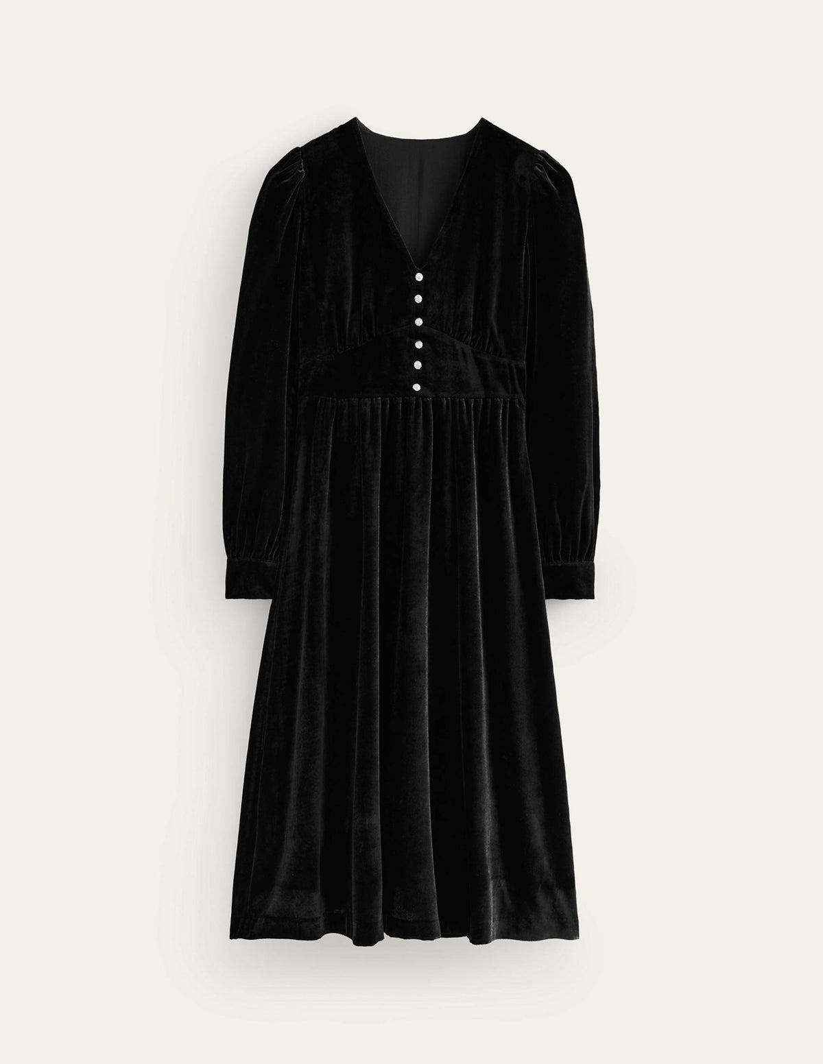 Elise Midikleid aus Samt mit Schmucksteinen-Schwarz - Image 6