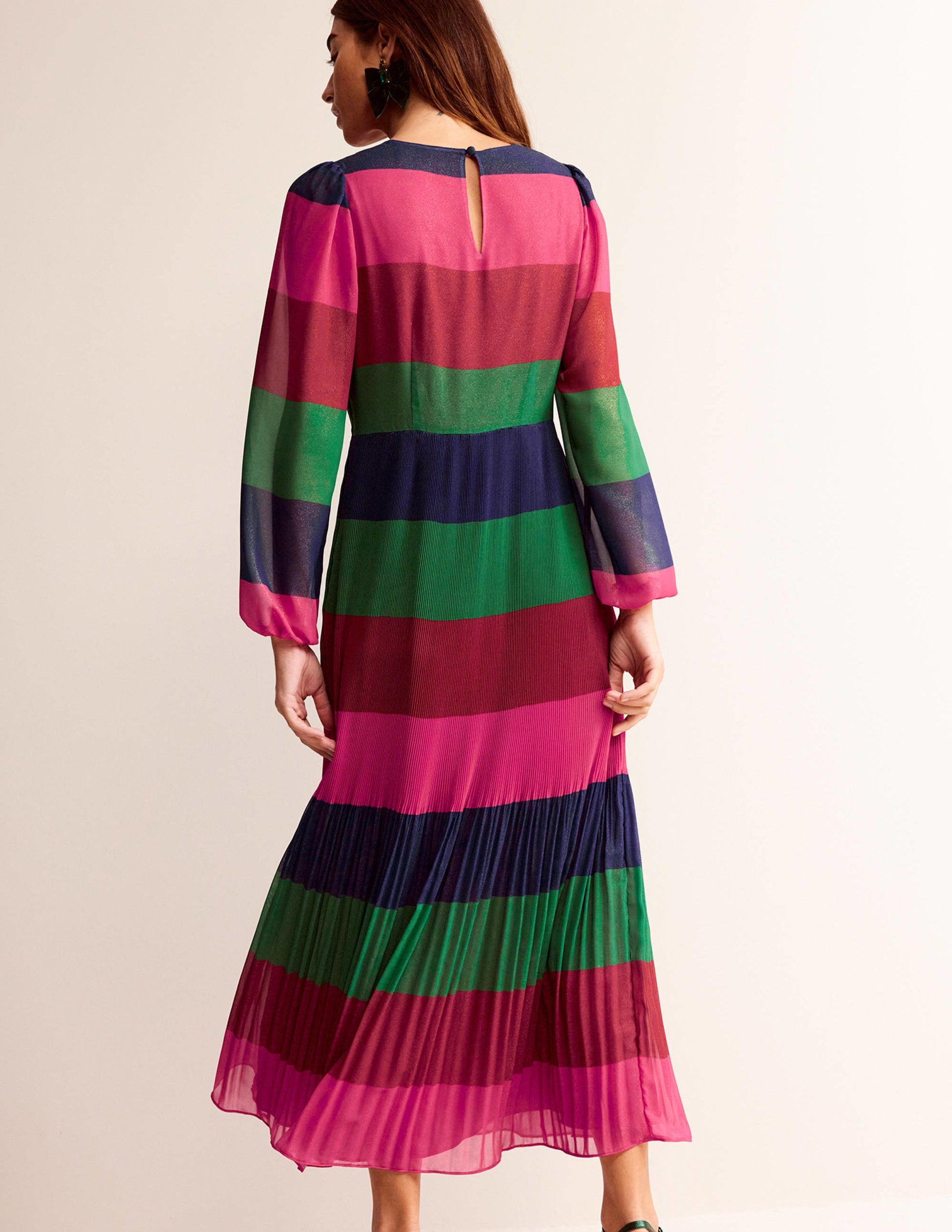 Robe longue colourblock-Rayé multi-3