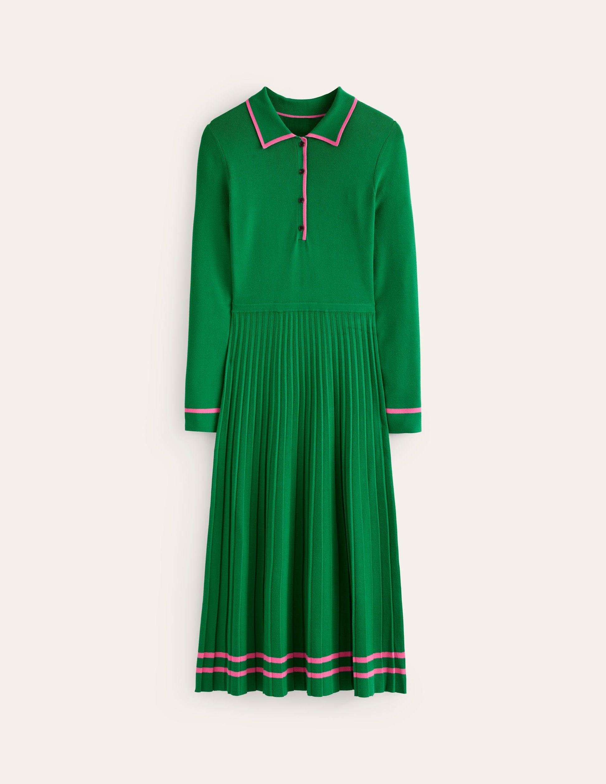 Robe Mollie plissée en maille-Vert, sangria rose-5