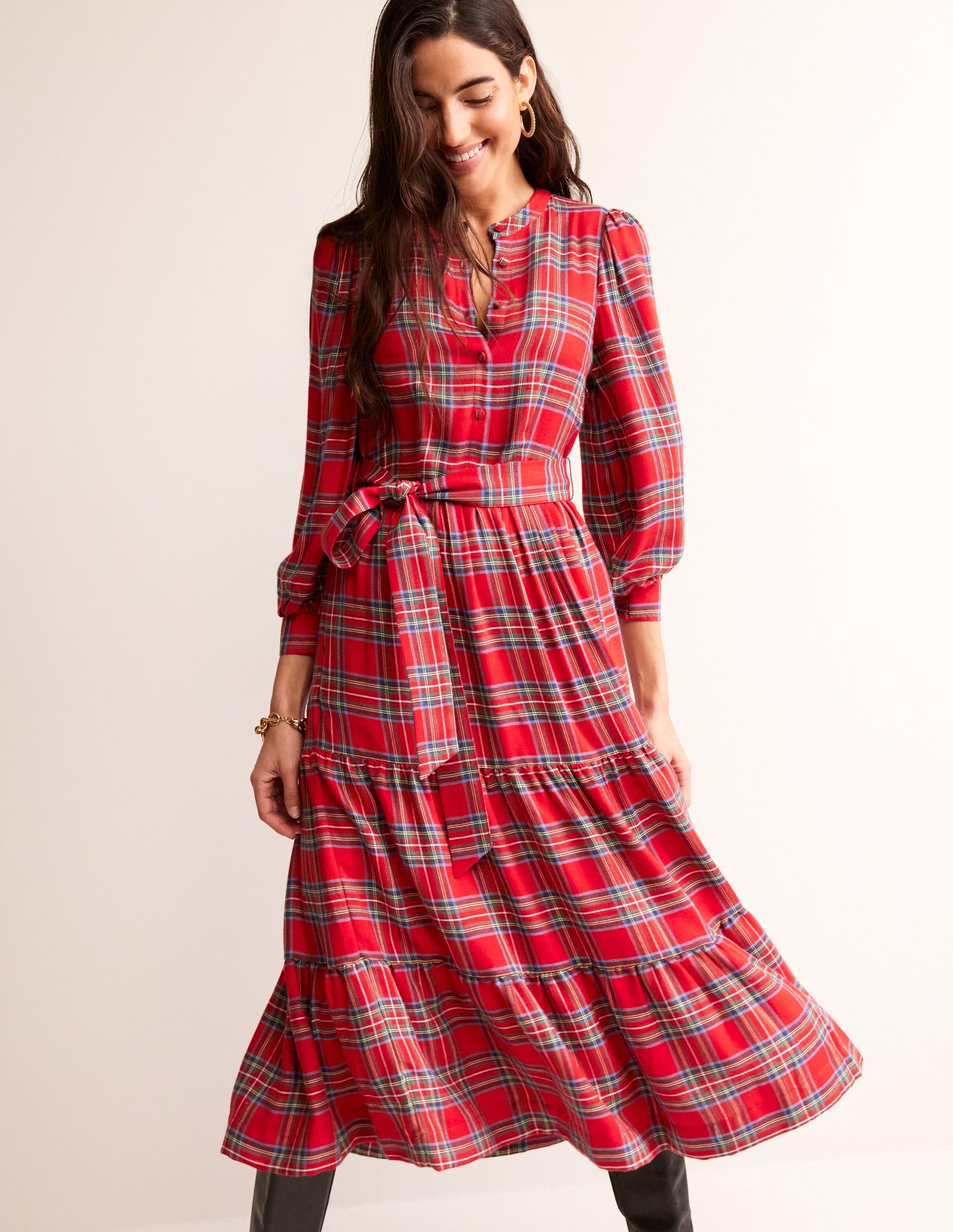 Maxikleid mit Schottenmuster-Kariert - Image 1