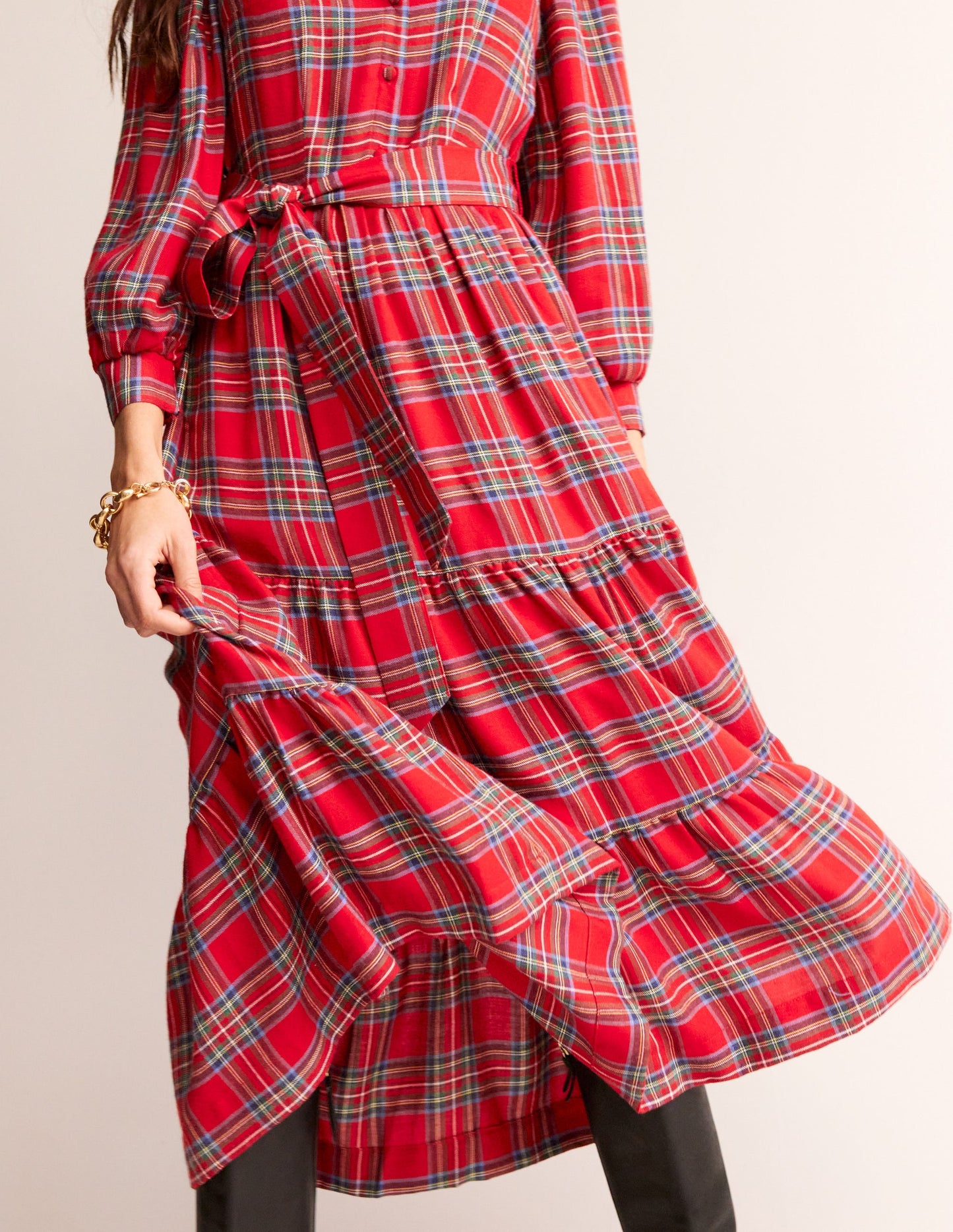 Tartan Maxi Dress-Check