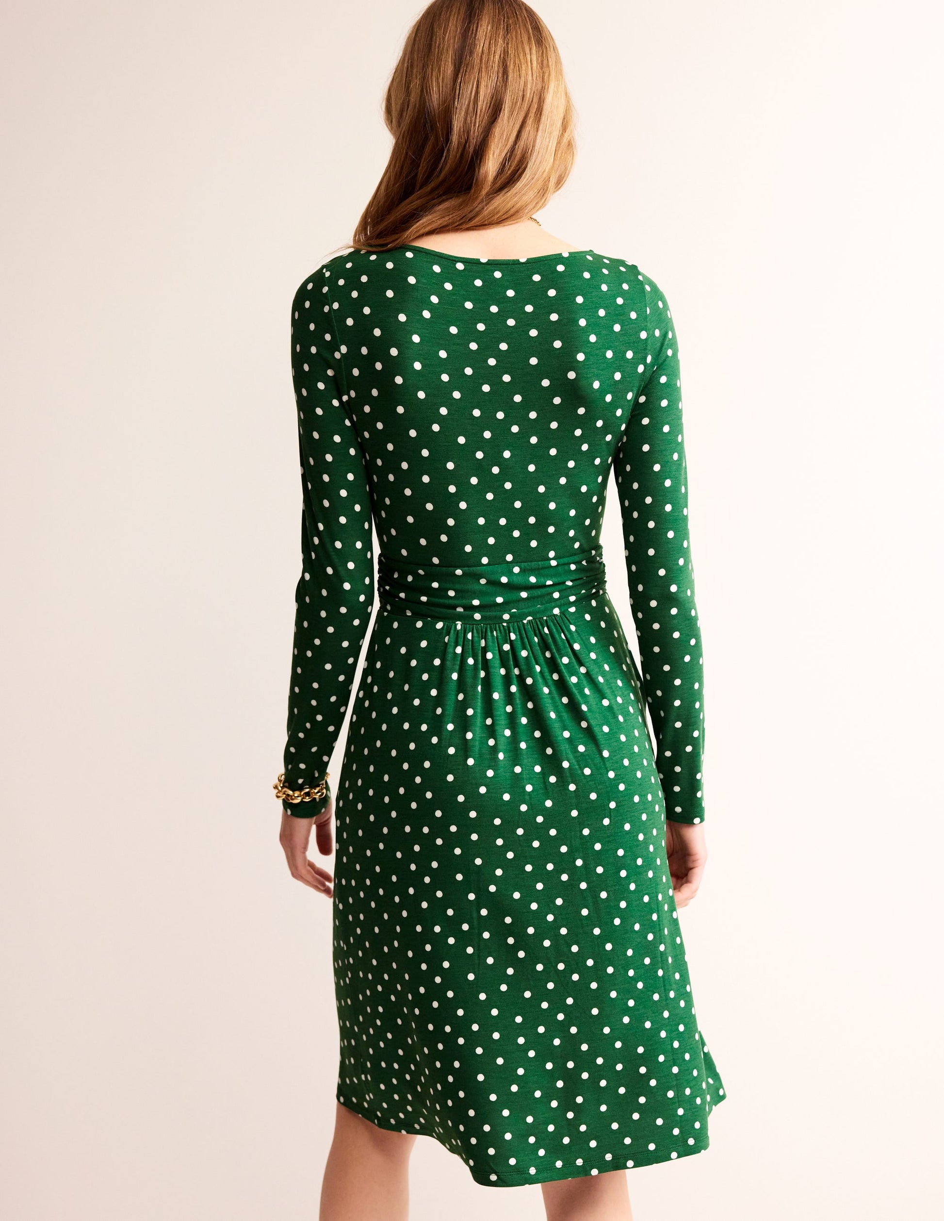 Abigail Jerseykleid-Amazonasgrün, Verstreute Punkte-3