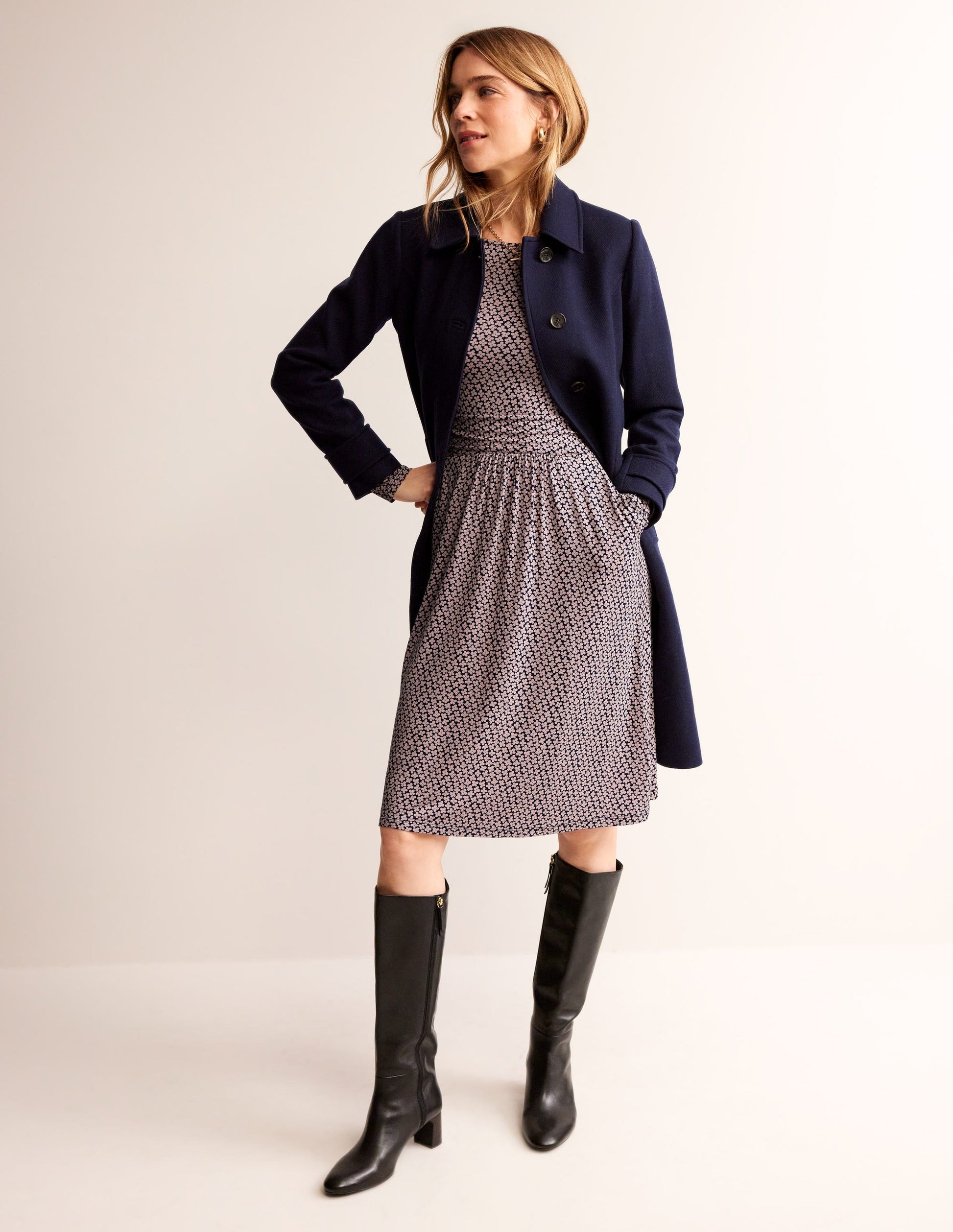 Abigail Jerseykleid-Milchshake, Gänseblümchenknospe-1