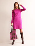Ellen Ottoman-Kleid-Magenta