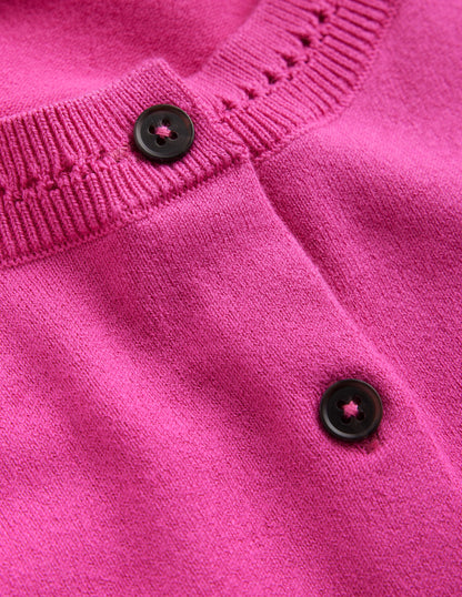 Catriona Cardigan aus Baumwolle-Magenta