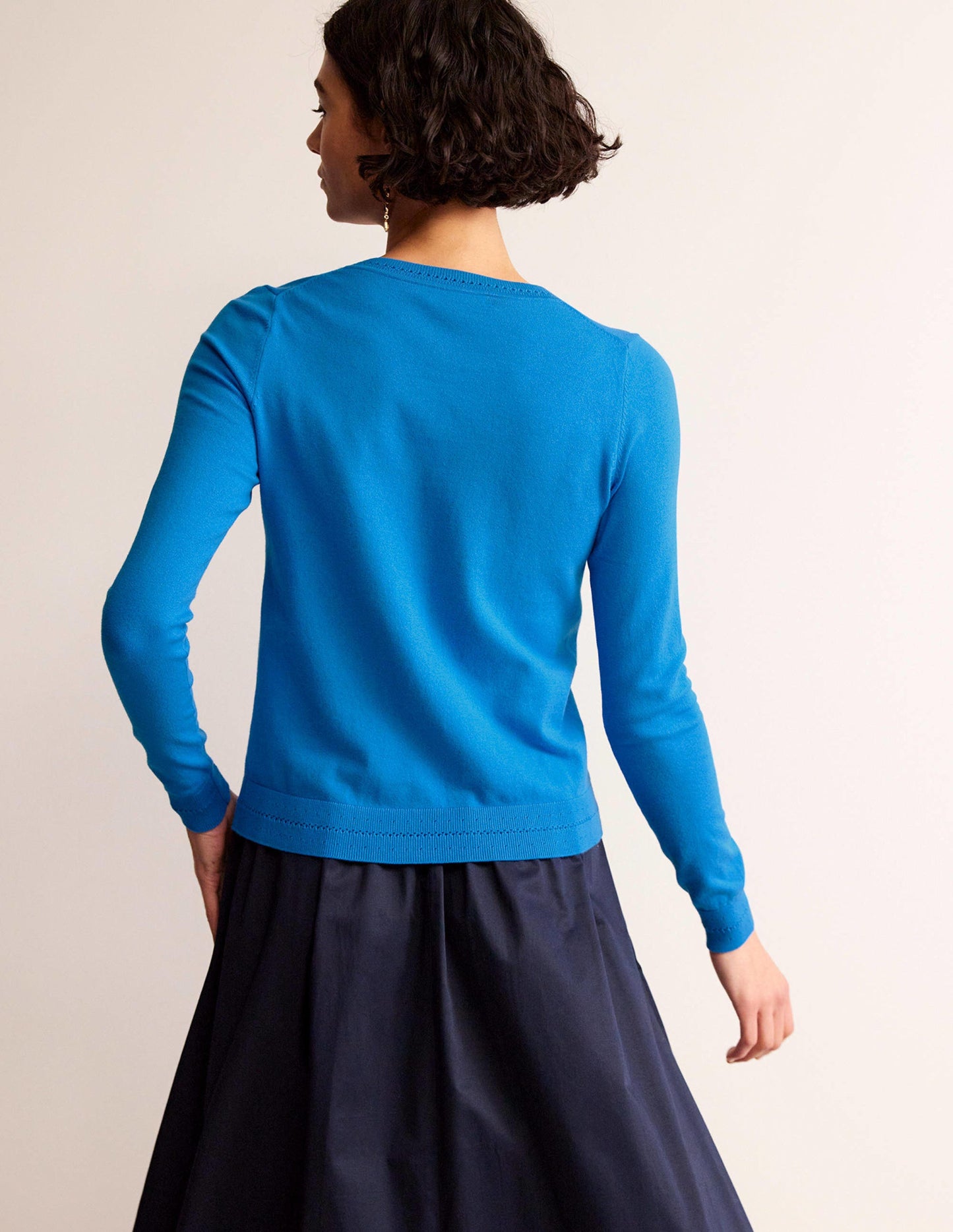 Catriona Cardigan aus Baumwolle-Leuchtendes Blau