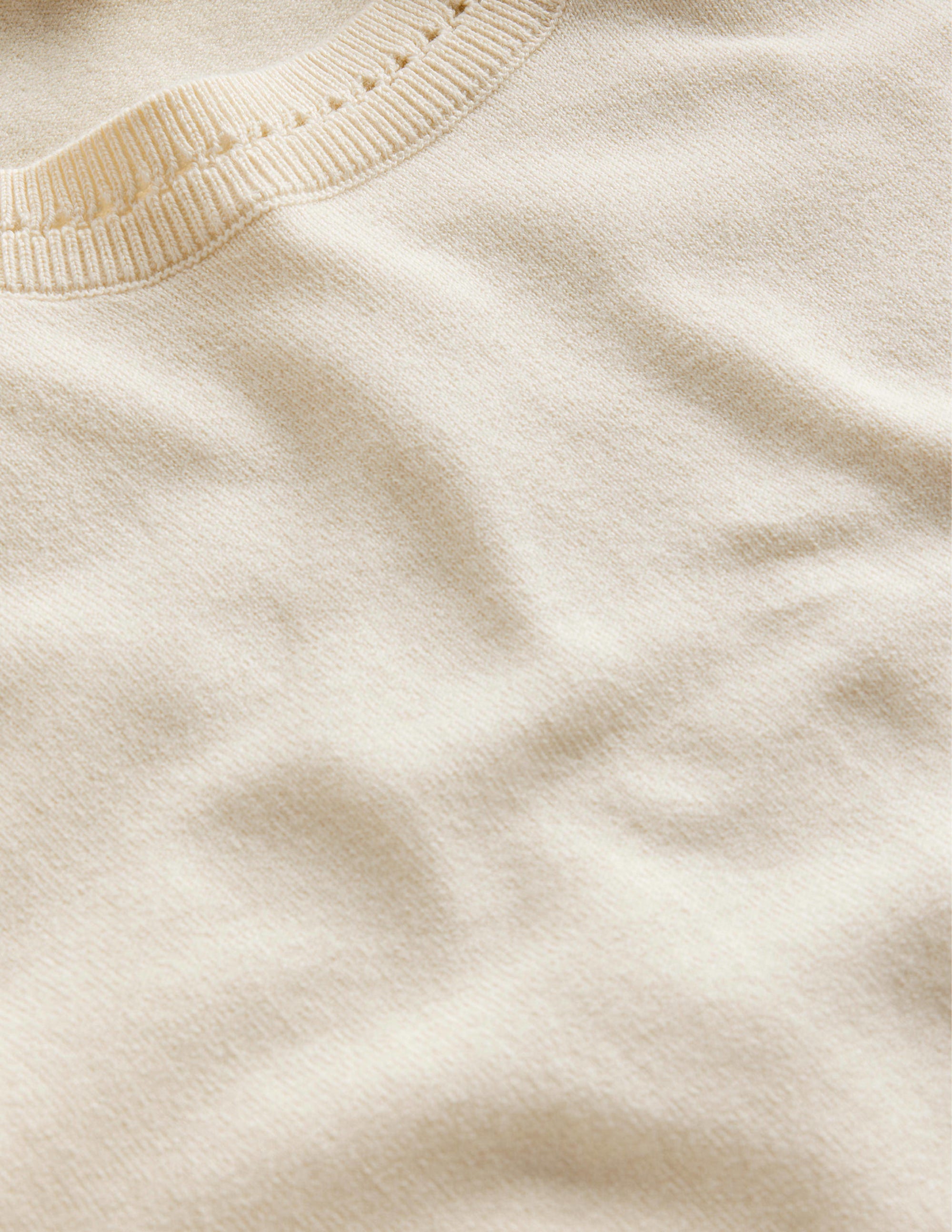 Pull Catriona col rond en coton-Ivoire chaud - Image 6