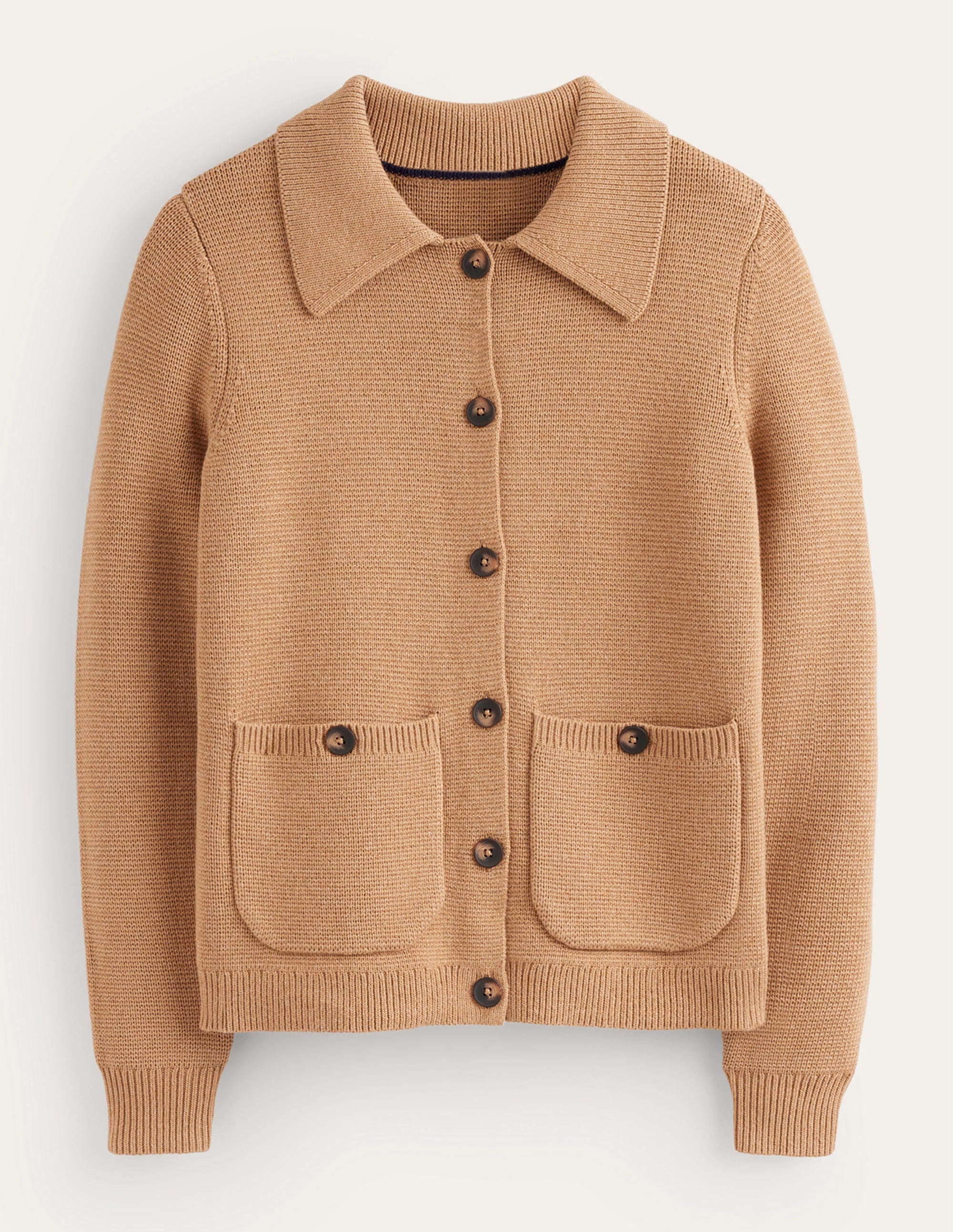 Gilet Emily en laine mélangée-Camel chiné - Image 5