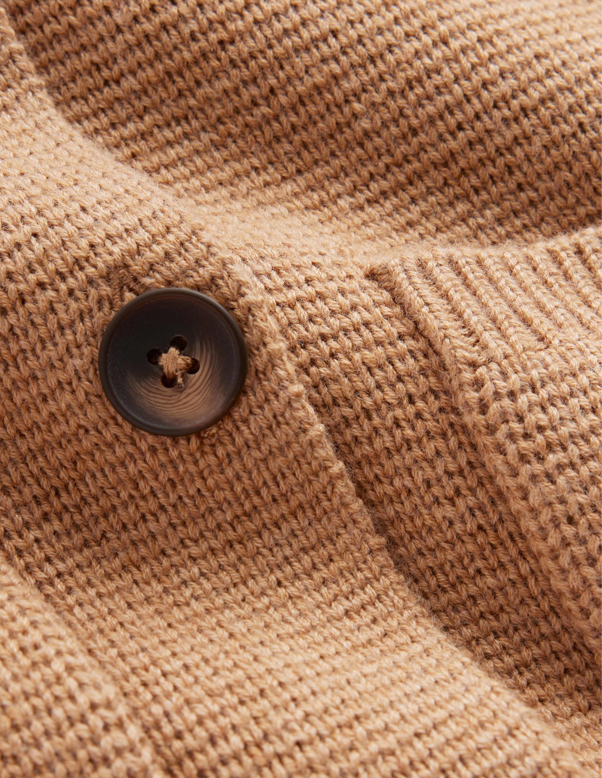 Gilet Emily en laine mélangée-Camel chiné-6