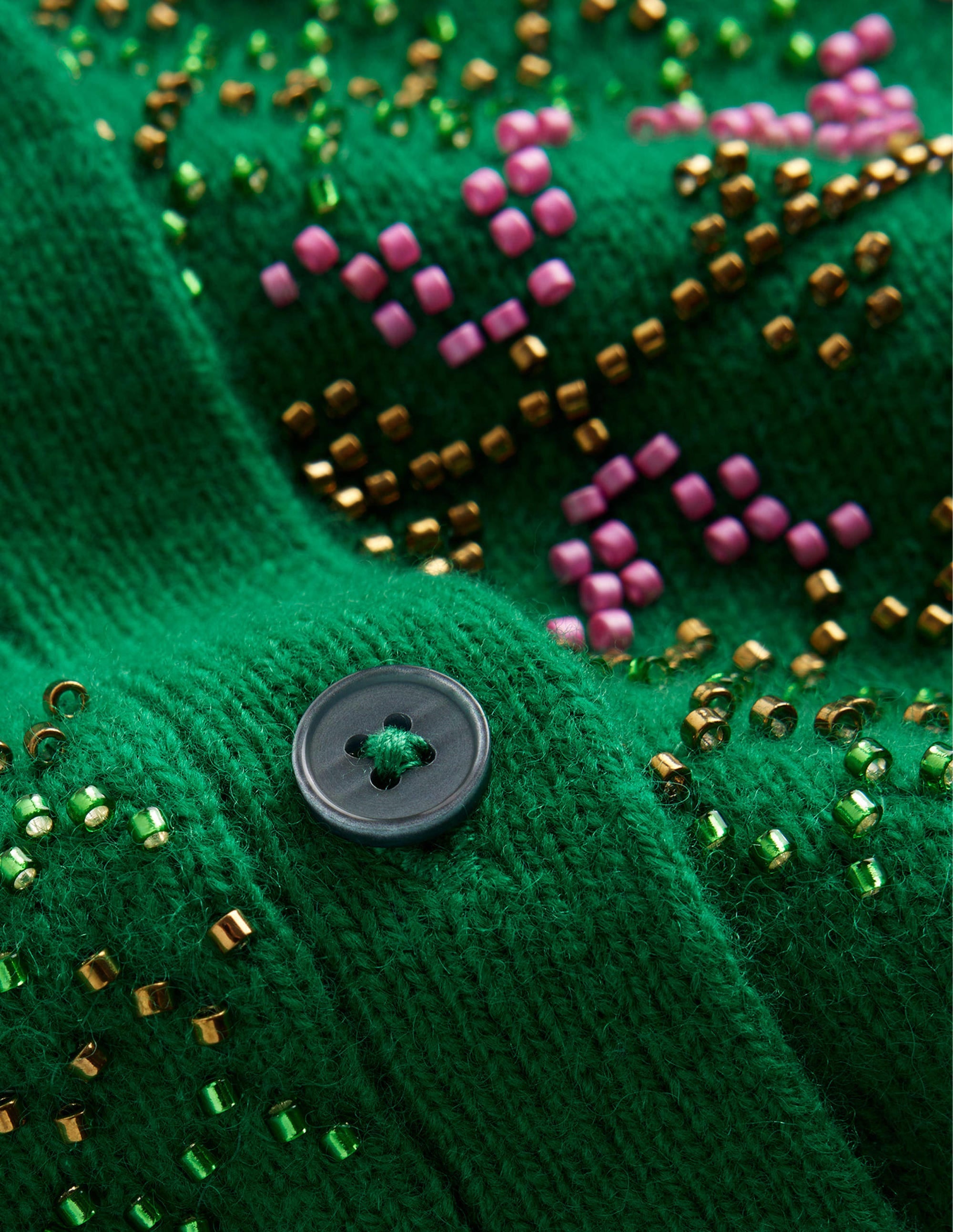 Gilet à empiècement ornementé-Vert viridien - Image 7