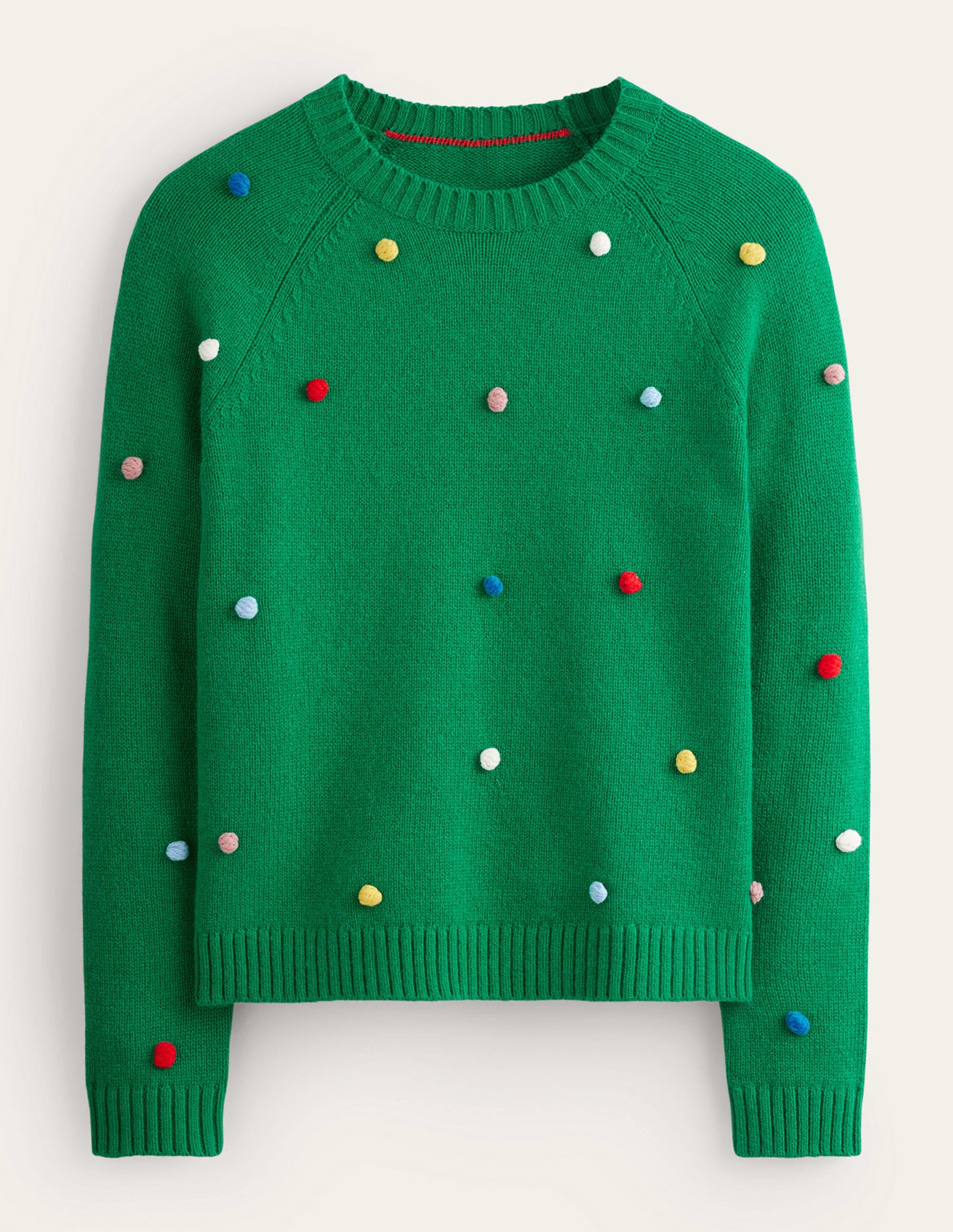 Pull de Noël à pompons-Vert viridien - Image 8