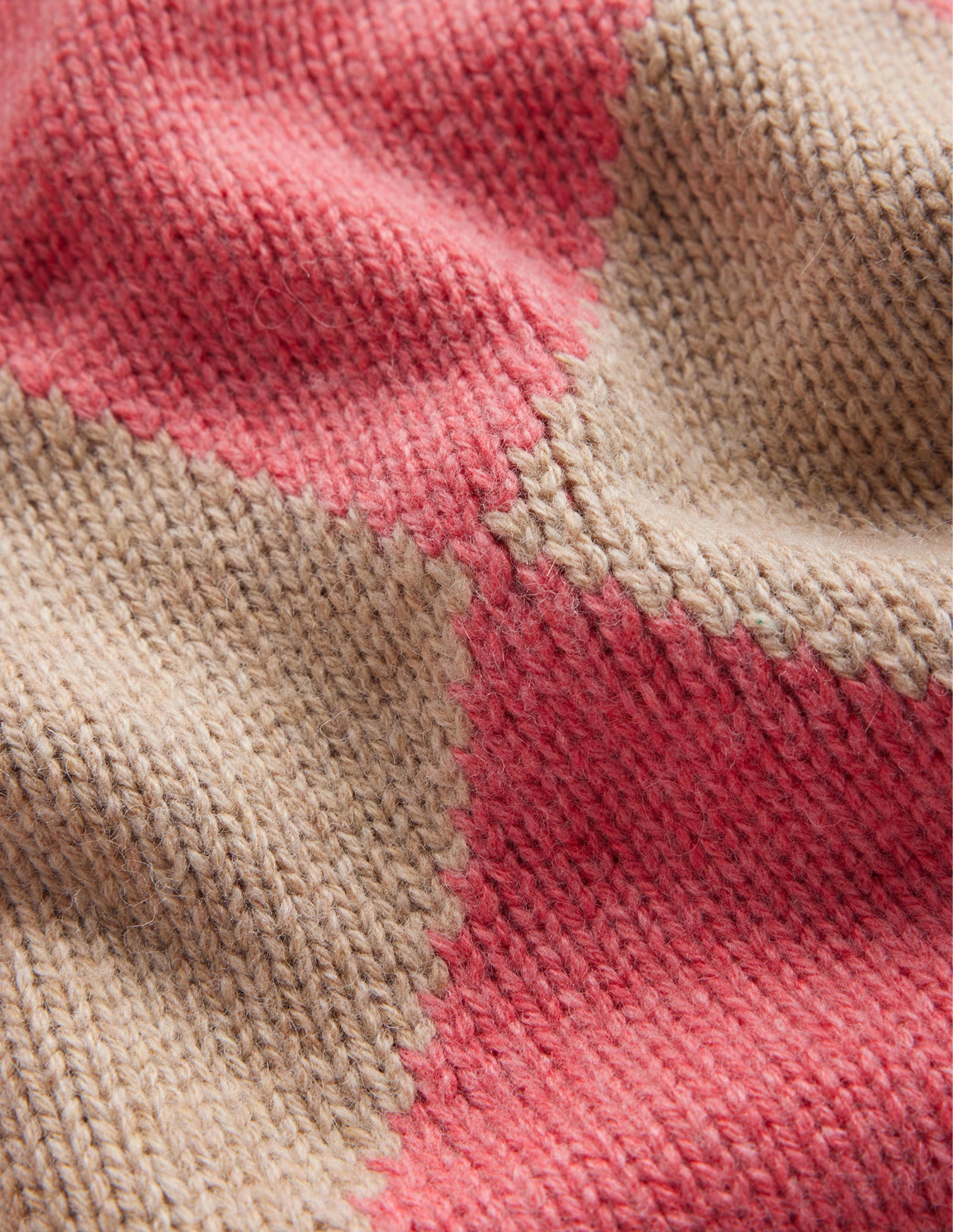 Pull col rond à motif argyle-Pastèque, chinchilla chiné - Image 6