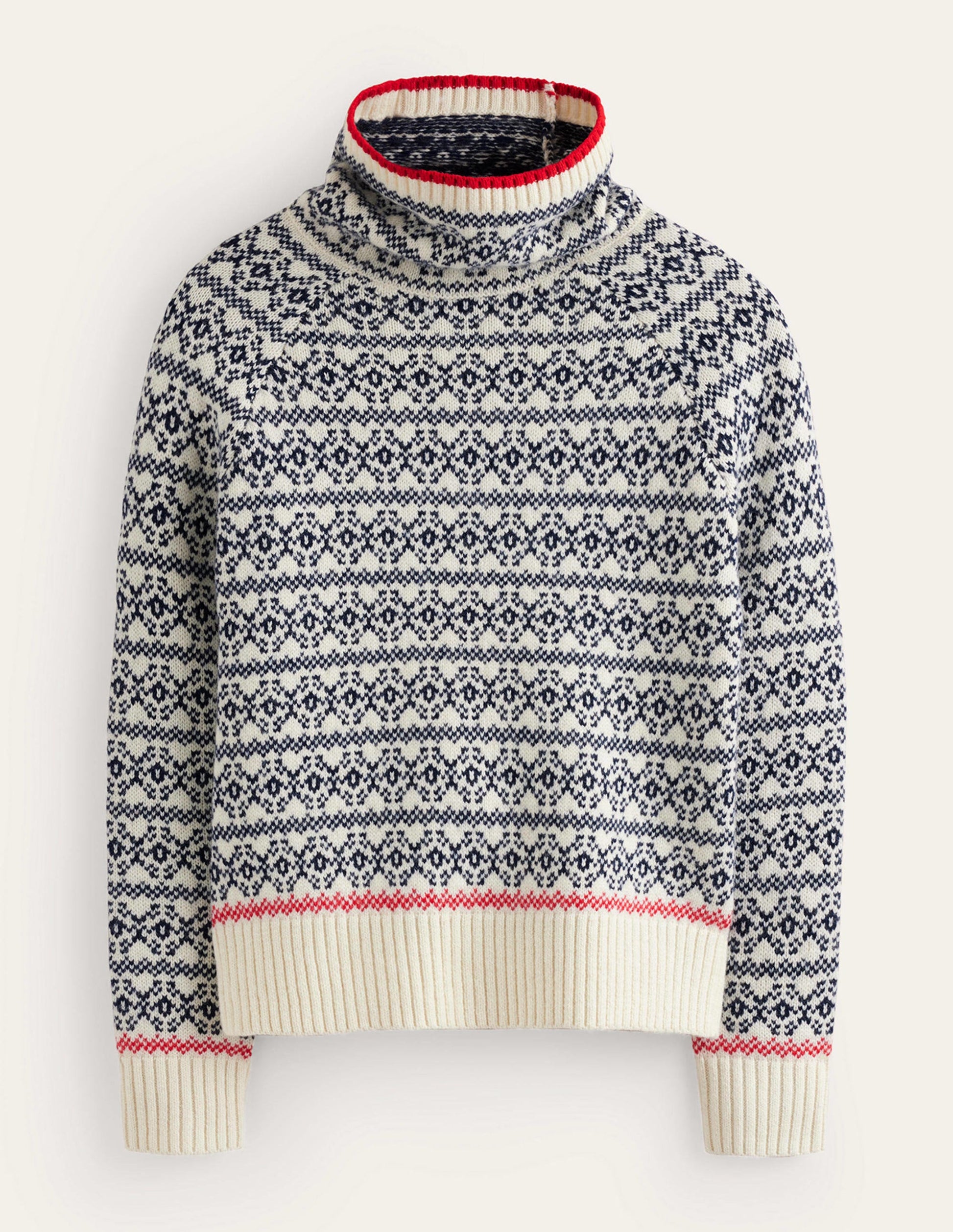 Breiter Fair-Isle-Pullover-Marineblau und warmes Naturweiß Fair-Isle-6