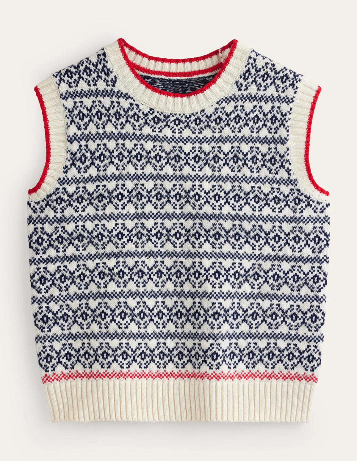 Eleanor Fair Isle Tank-Warm Ivory - Image 8