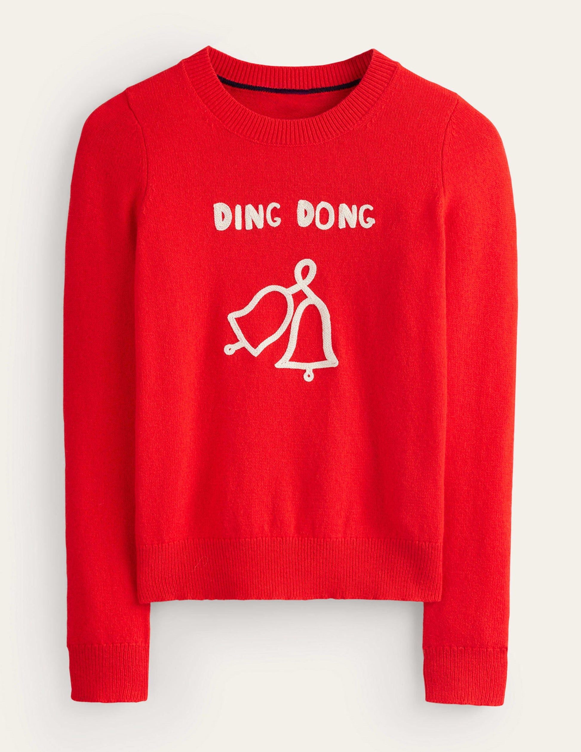 Festlicher Pullover mit Stickerei-Leuchtendes Rot, Ding Dong-5