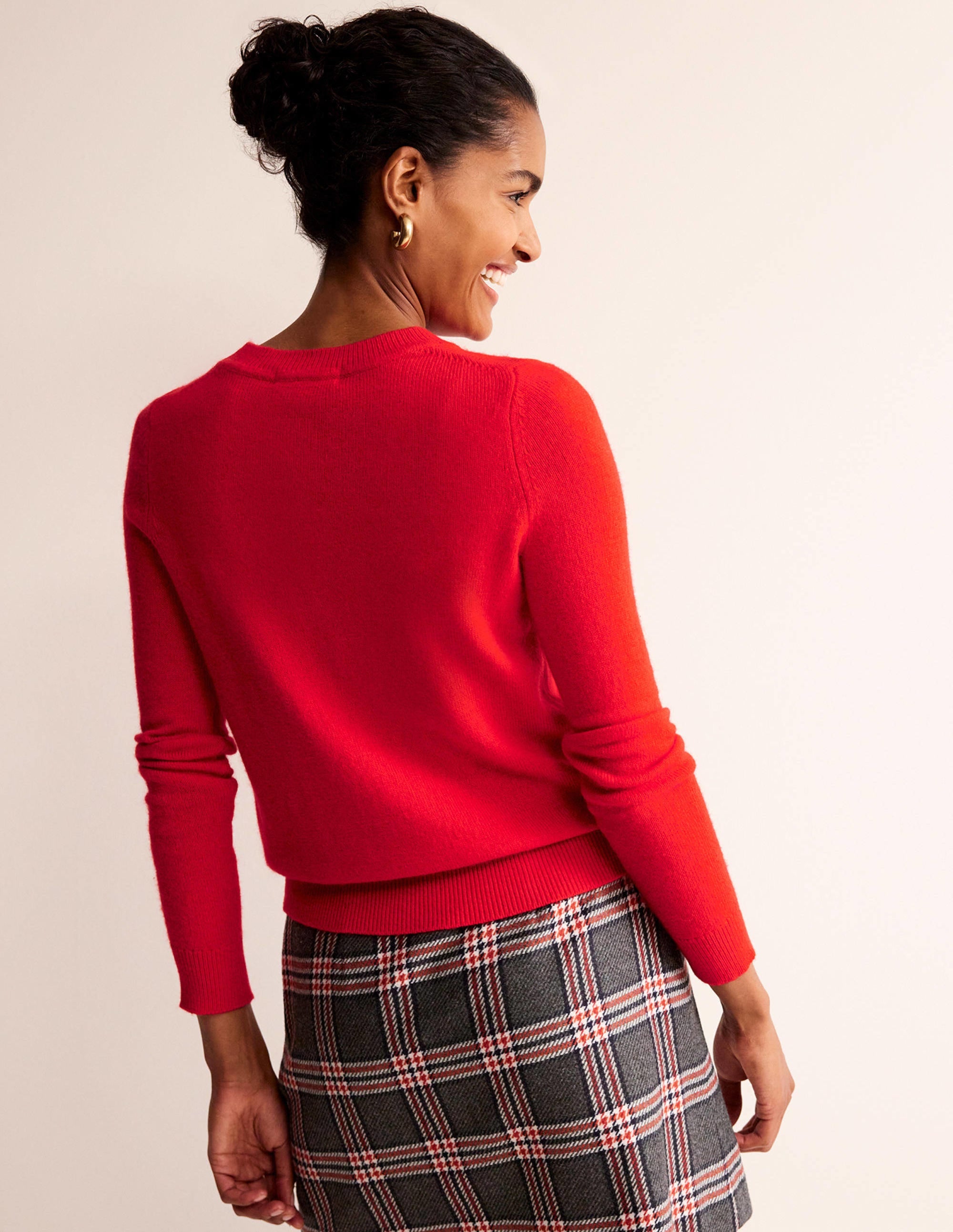 Festlicher Pullover mit Stickerei-Leuchtendes Rot, Ding Dong - Image 3