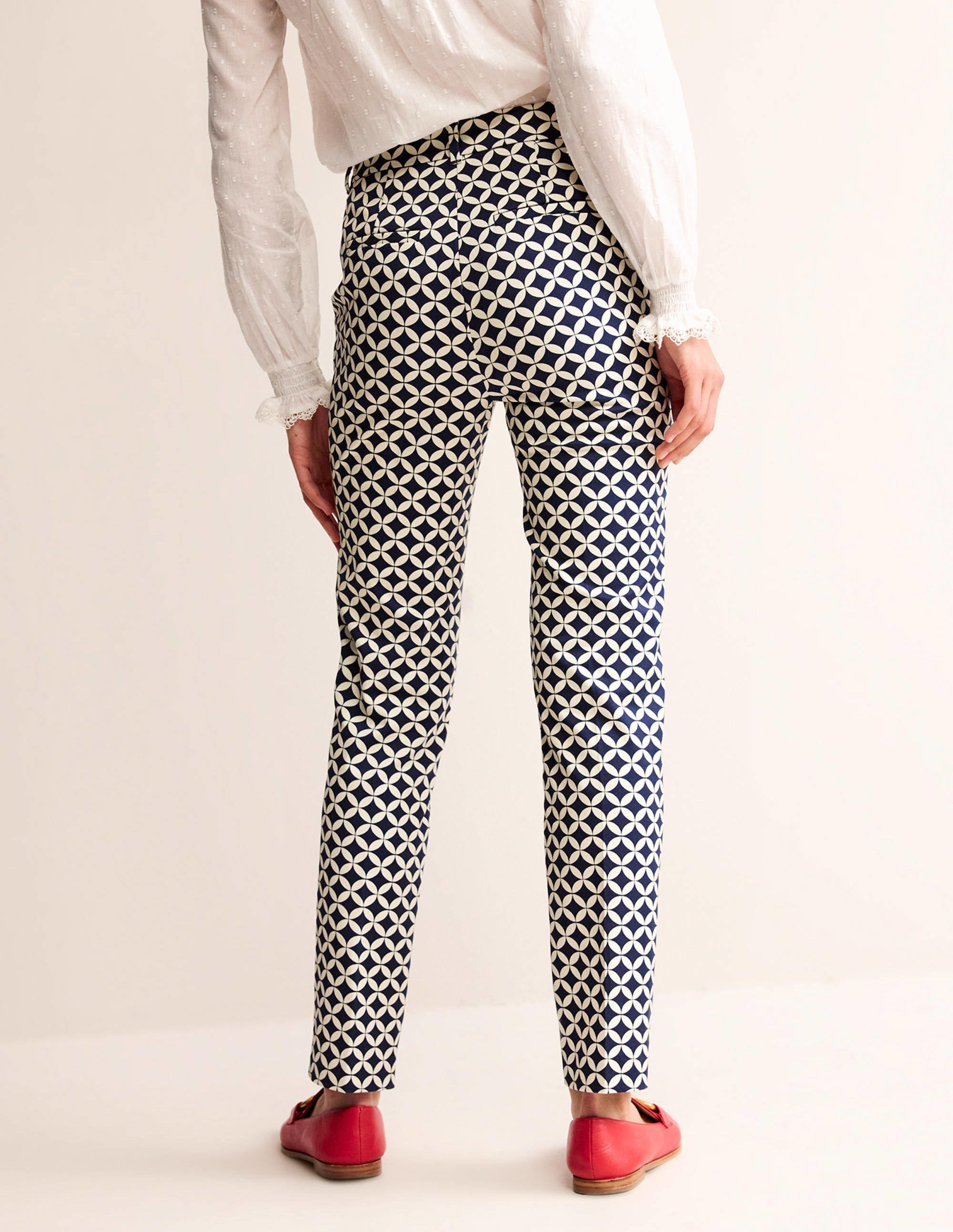 Highgate Hose mit Muster-Marineblau, Diamond Terrace - Image 3