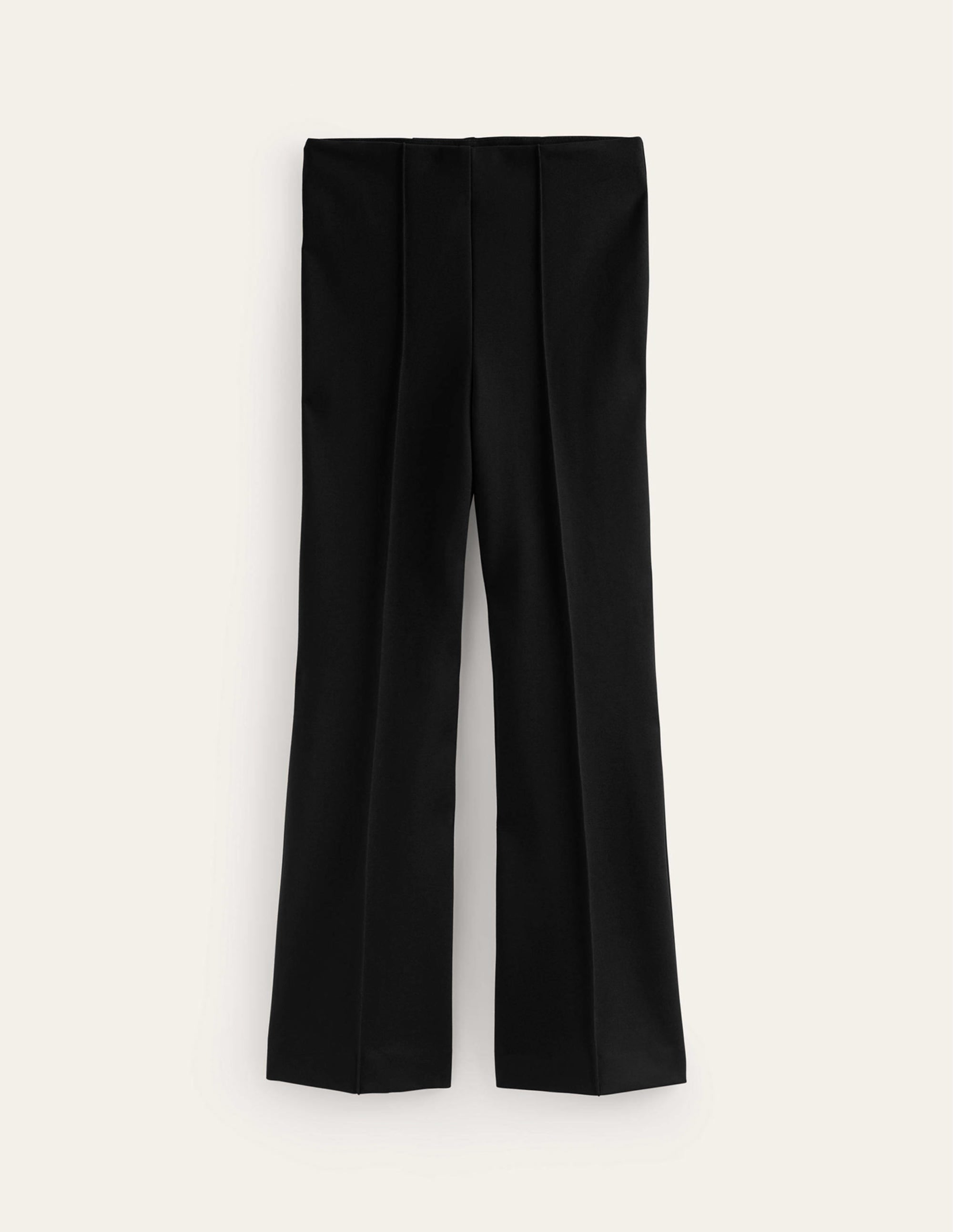 Pantalon évasé à enfiler en point de Rome-Noir - Image 5