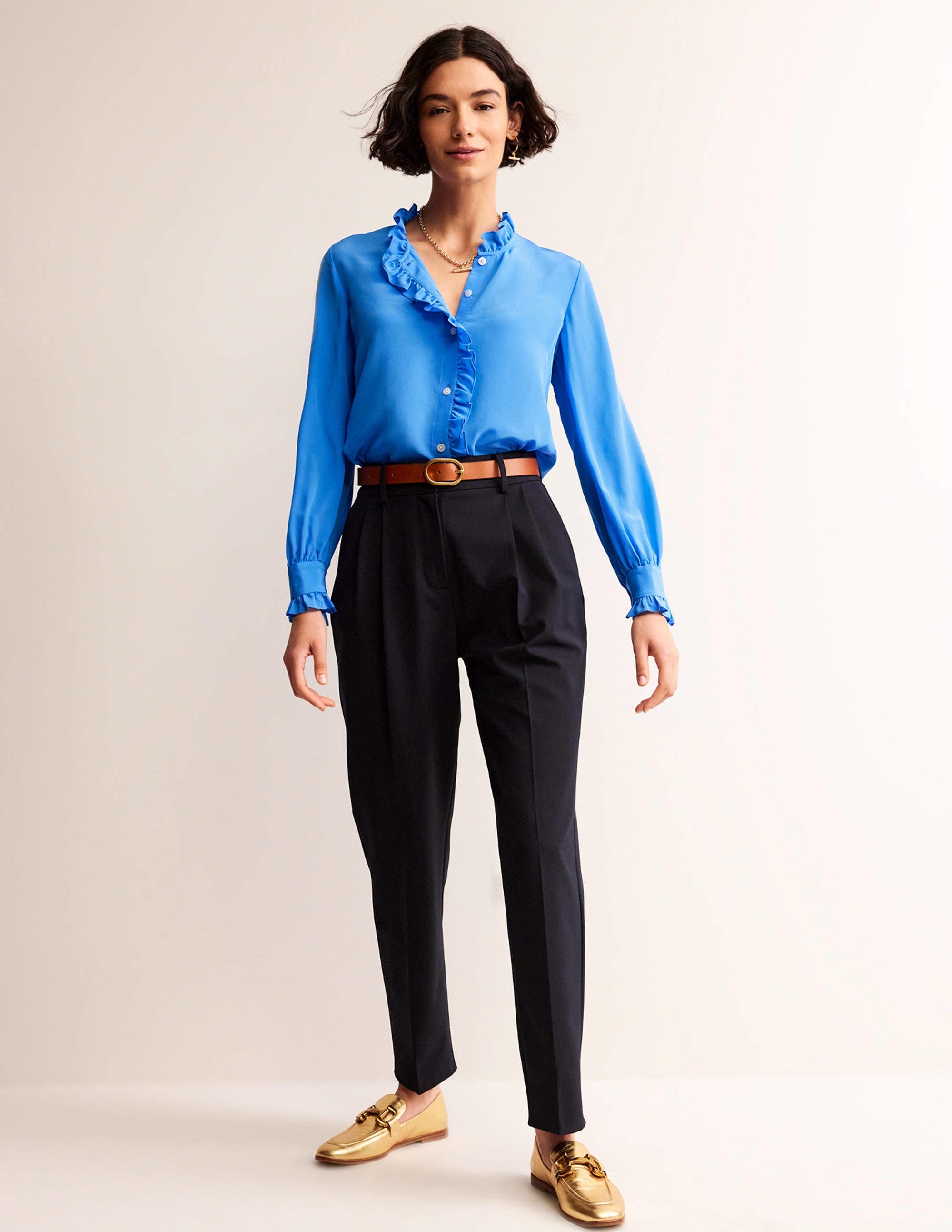 Seidenbluse mit Rüschenkragen-Surf the Web - Image 4
