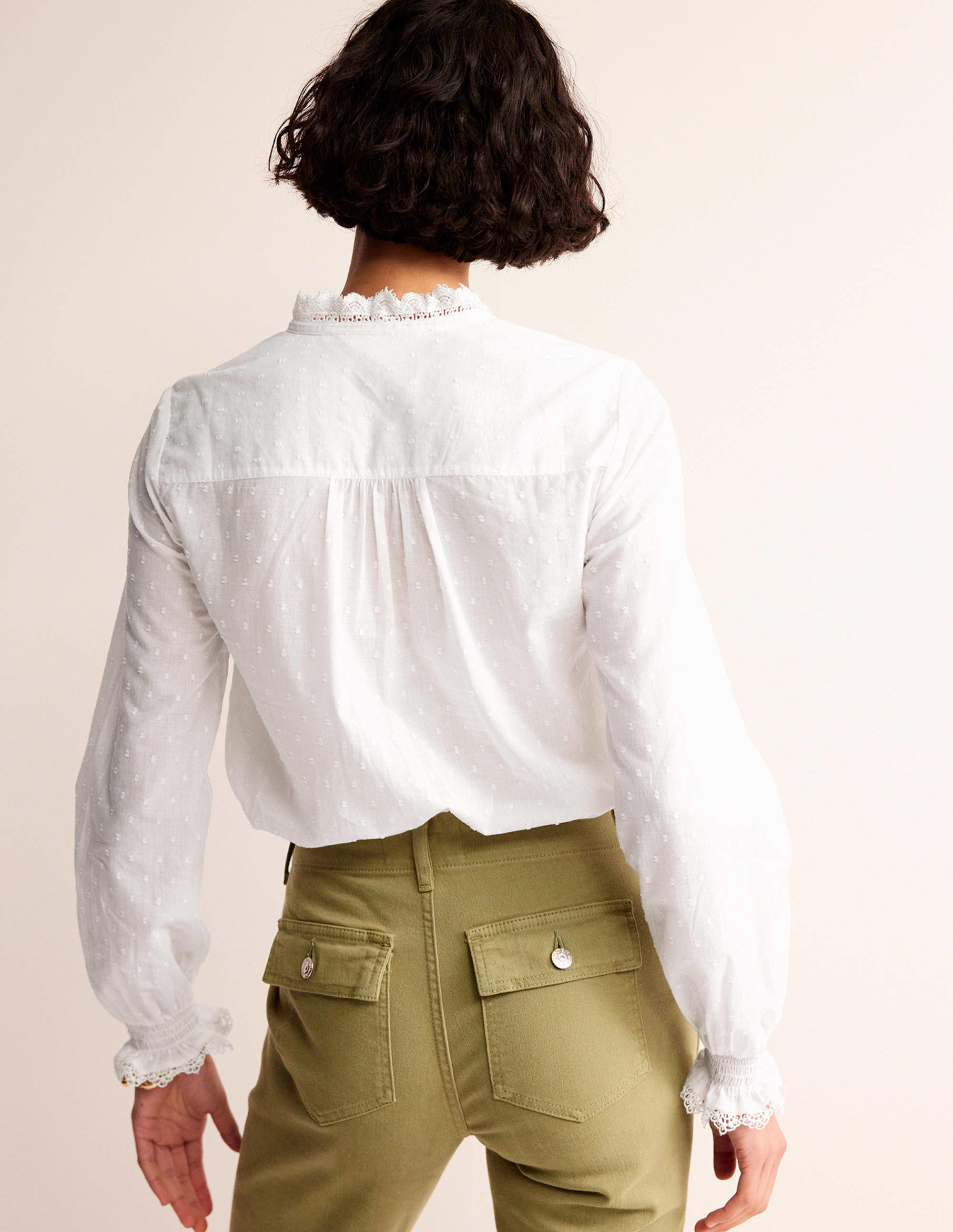 Top romantique texturé-Blanc - Image 3
