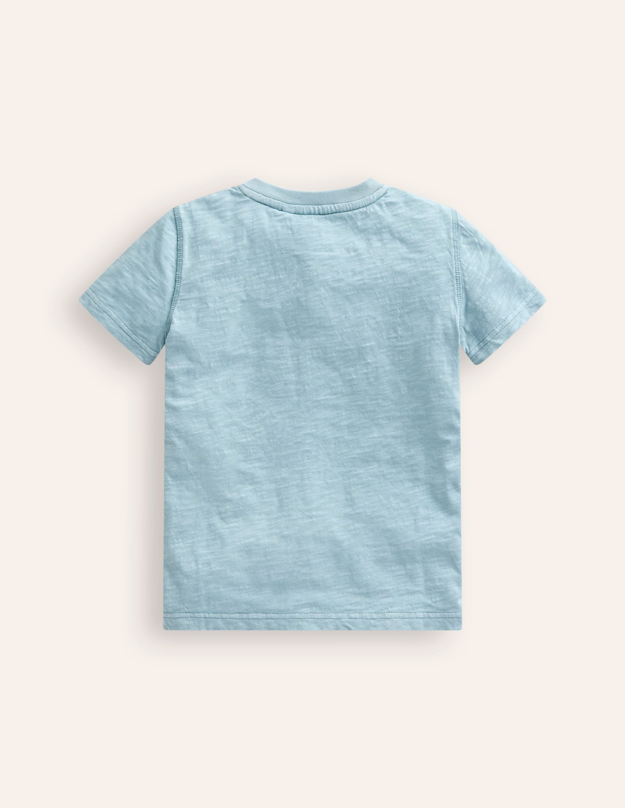 Henley T-Shirt aus gewaschener Baumwolle-Vintage Blau - Image 2