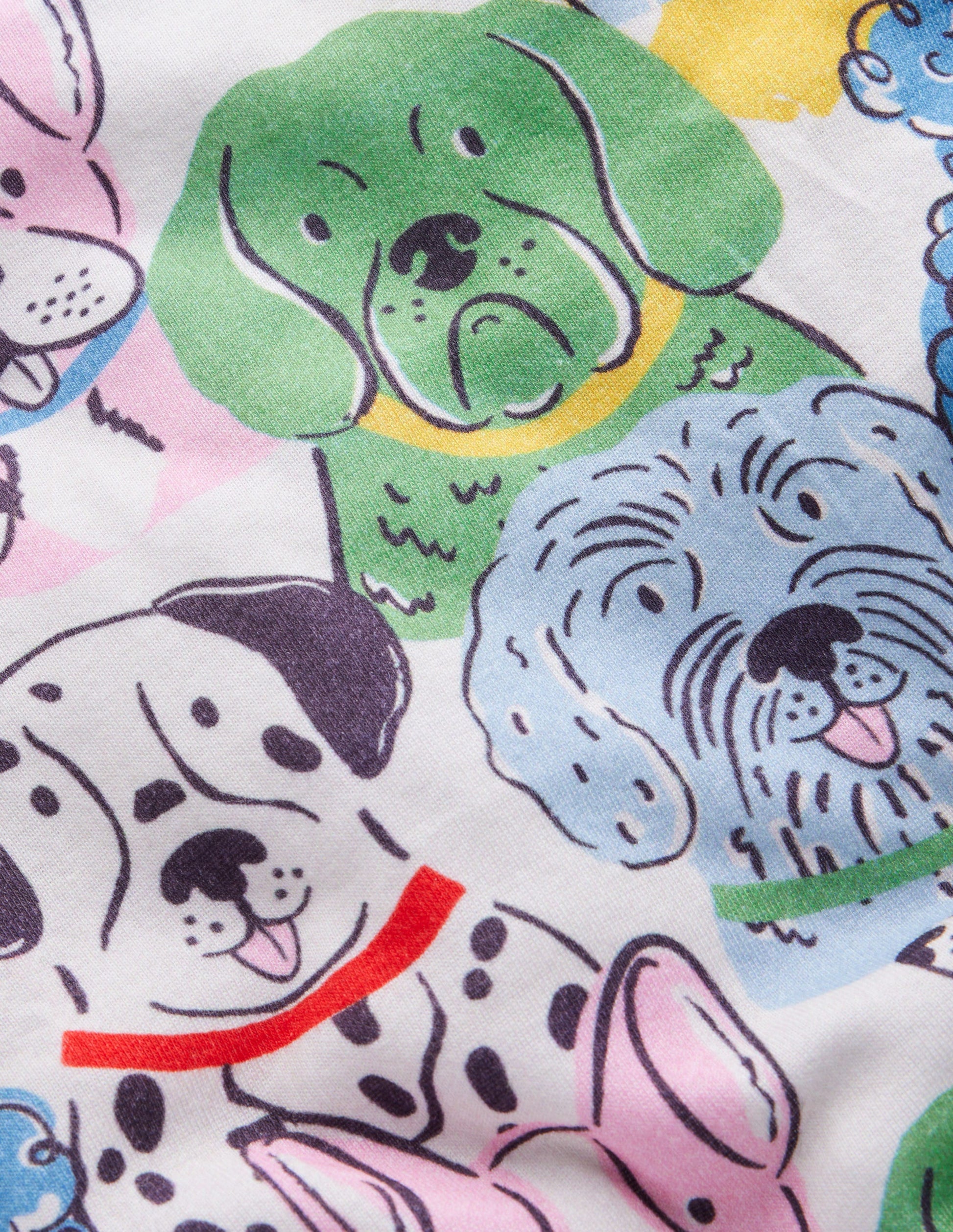 Snug Short John Pyjamas-Multi Dogs-3