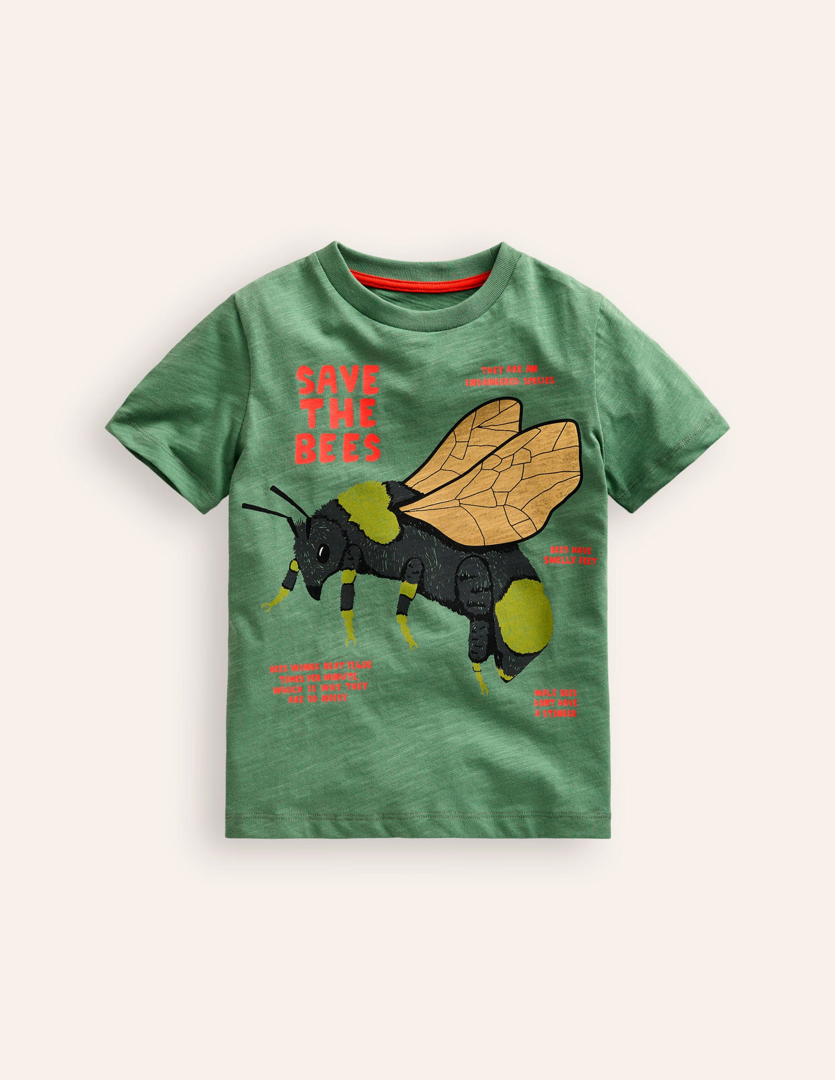 T-Shirt mit Foliendruck-Rosmarin-Grün Biene-1