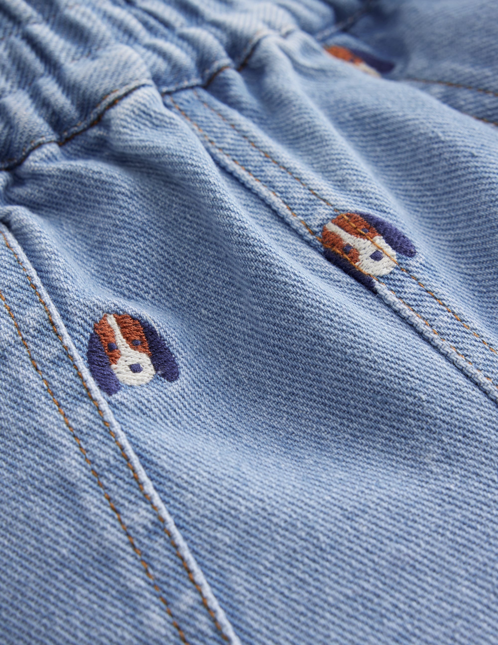 Jean fun à enfiler-Broderie chiot en jean - Image 4