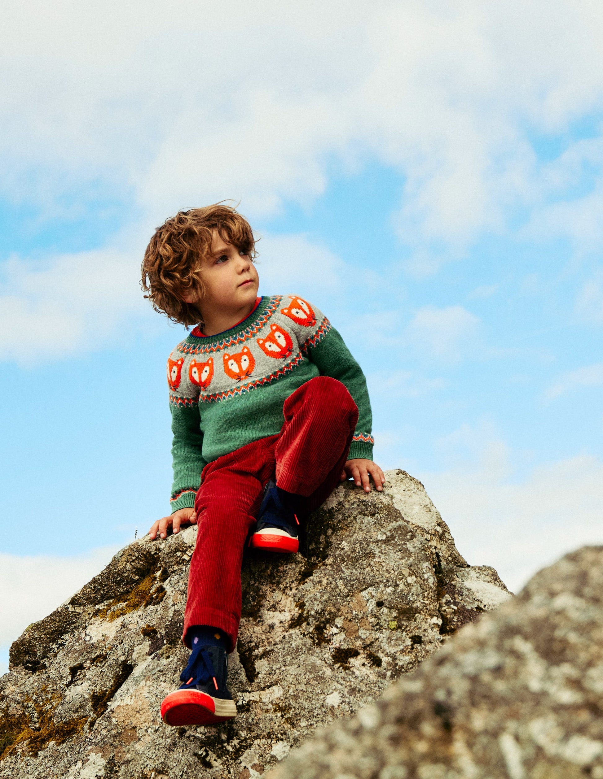 Fair-Isle-Pullover-Fichtengrün Meliert-4