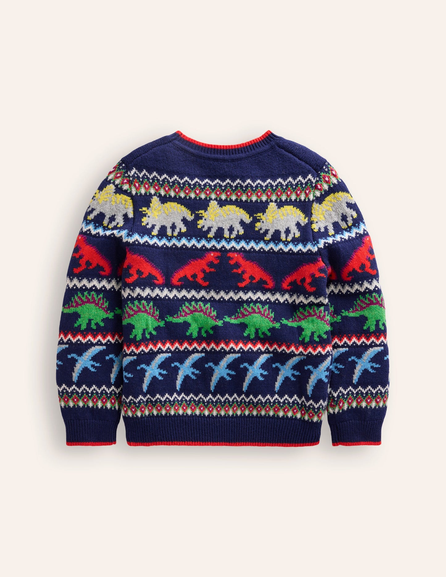 Pull motif jacquard-Aristocratic Blue/ Ivory Stripe