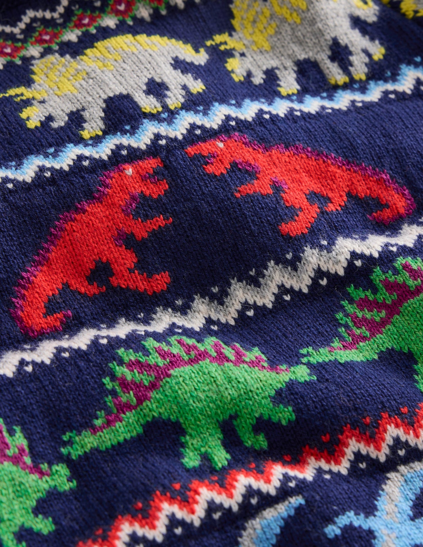 Pull motif jacquard-Aristocratic Blue/ Ivory Stripe
