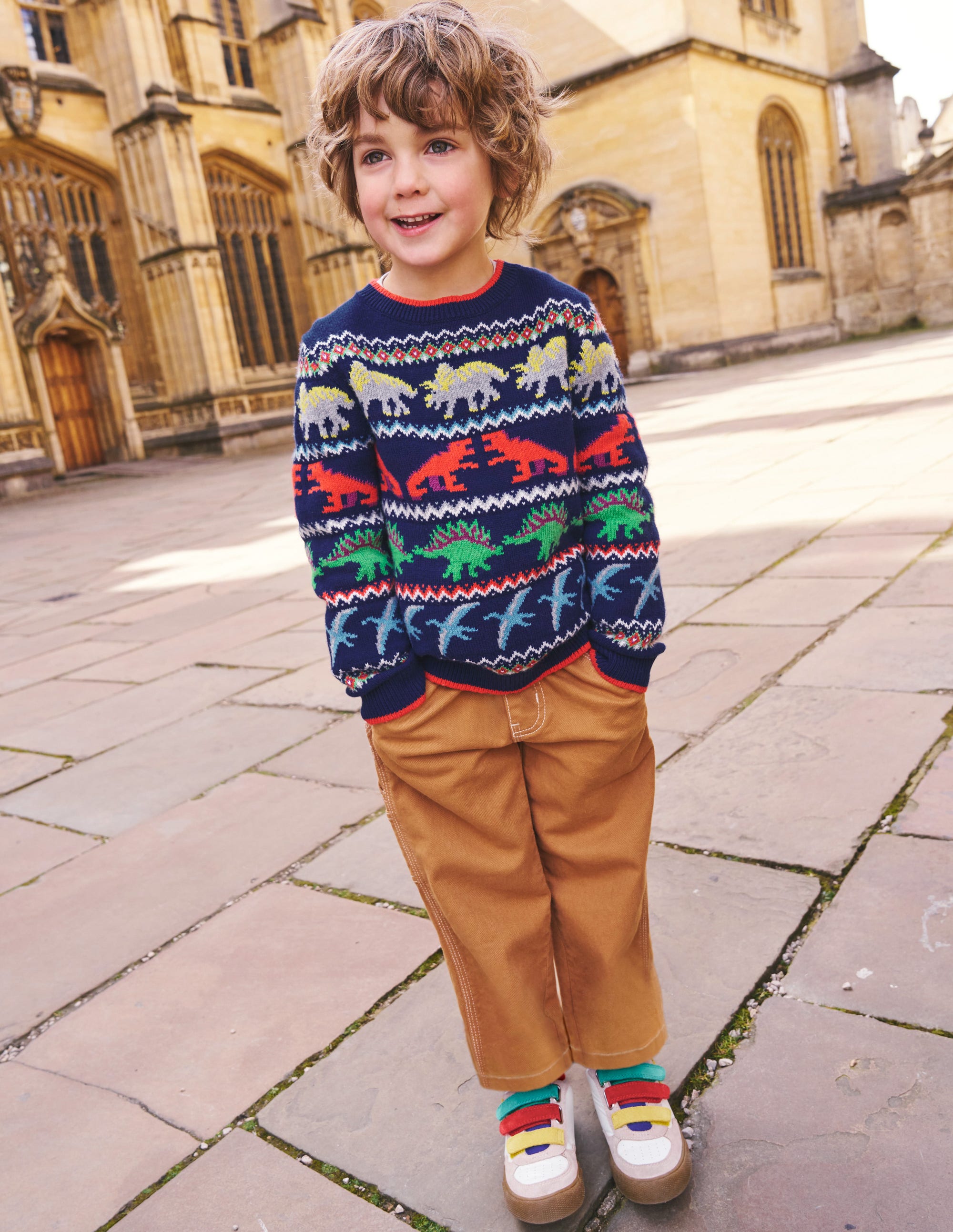 Fair-Isle-Pullover-Aristocratic Blue/ Ivory Stripe - Image 4