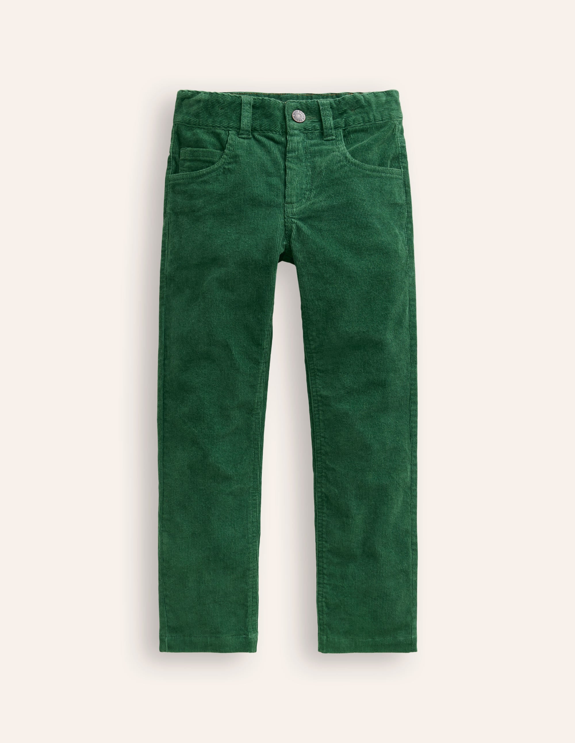 Pantalon intemporel en velours côtelé-Vert lierre - Image 1