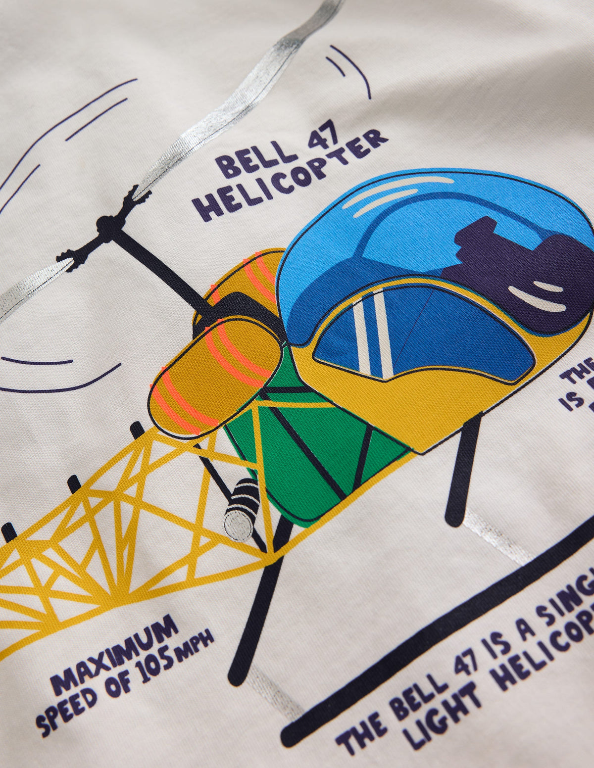 T-Shirt mit Logodruck und Raglanärmeln-Topasgrün Hubschrauber - Image 3