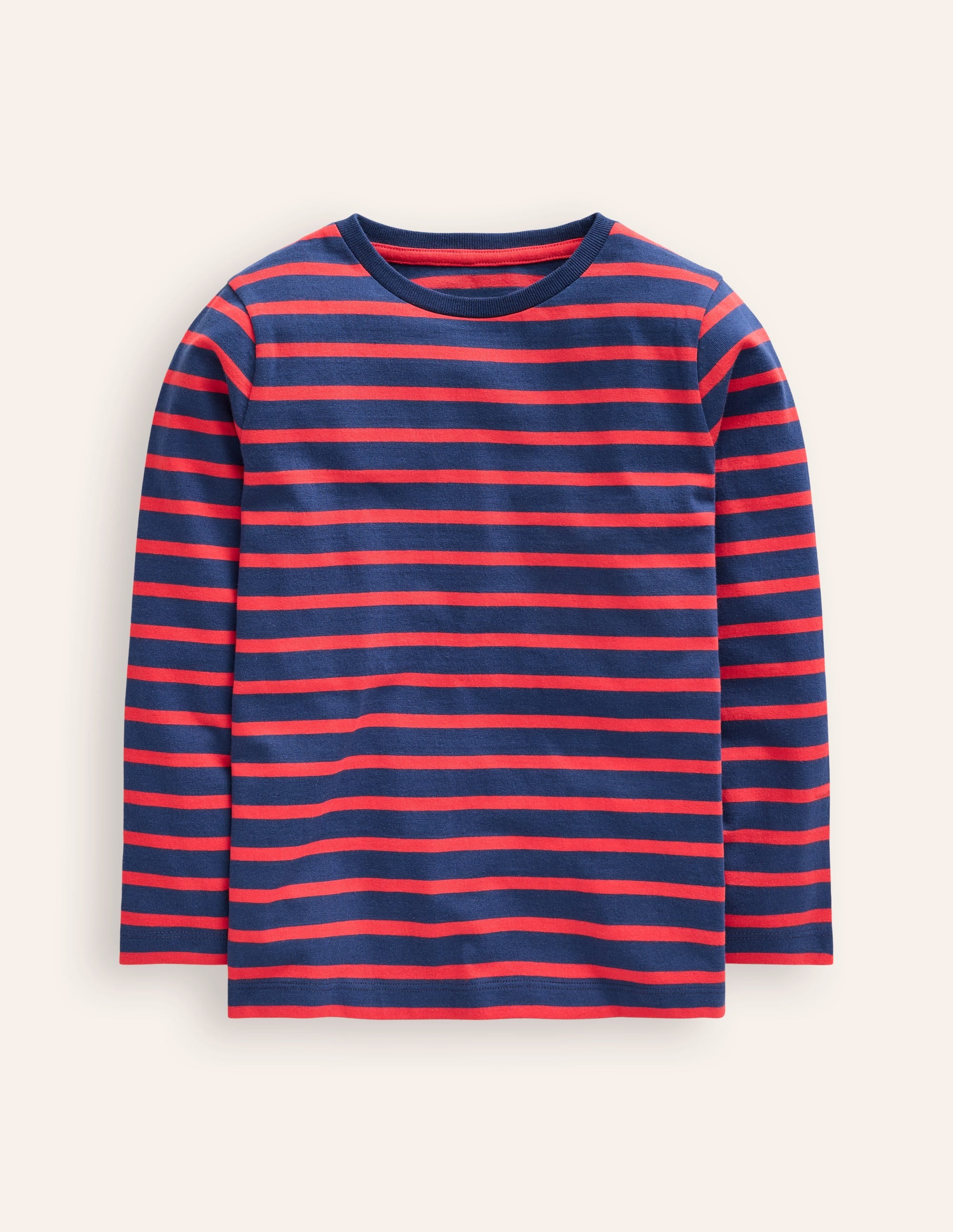 Breton-T-Shirt für den Alltag-Steuerbordblau/Erdbeertorte - Image 1