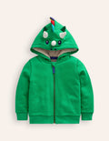 Sweat à capuche fantaisie à doublure douillette-Dragon vert trèfle