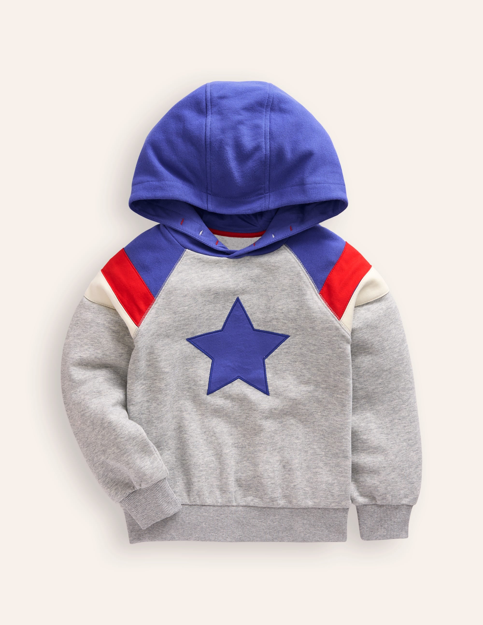 Kapuzenpullover in Blockfarben-Black - Image 1