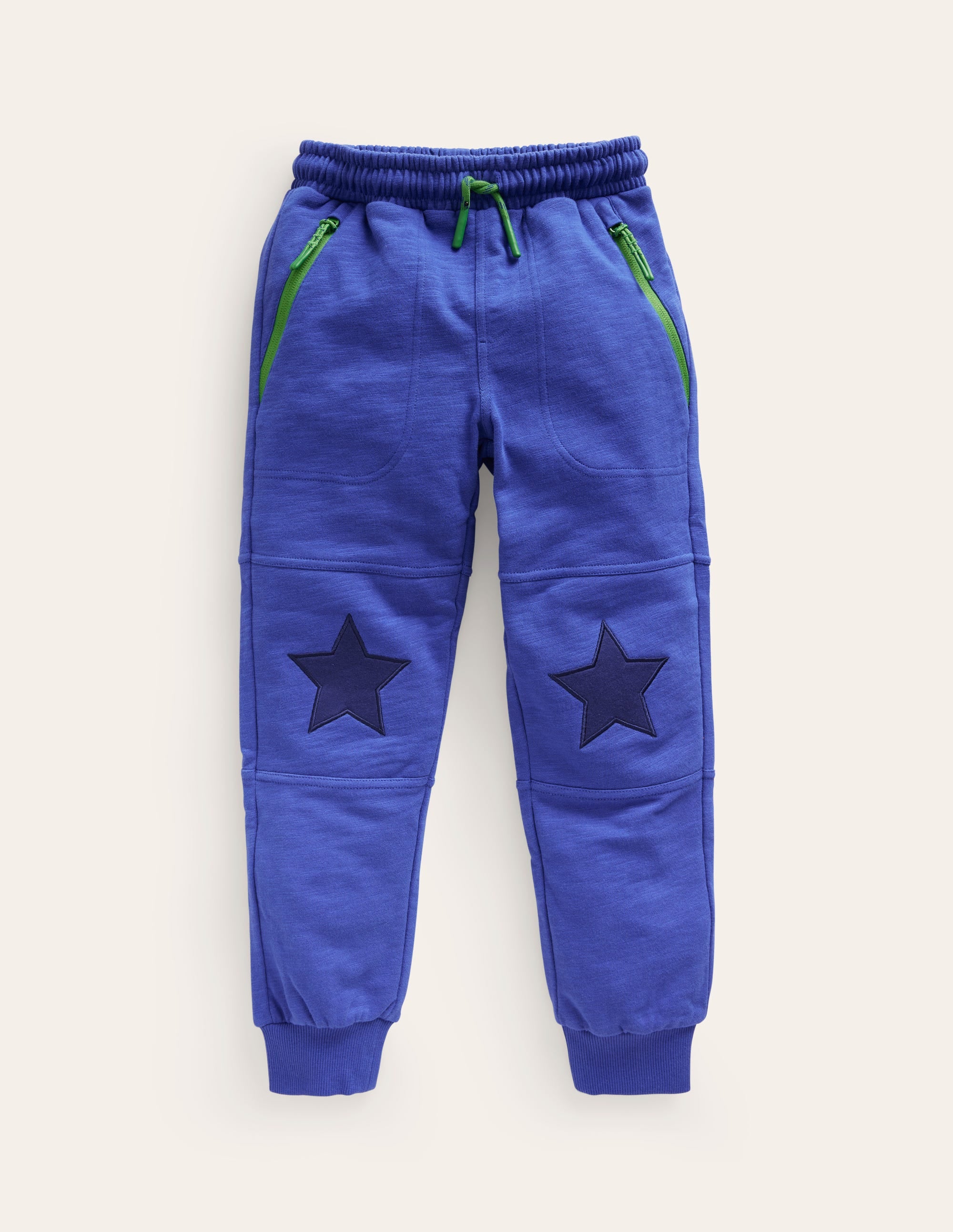 Bas de jogging à genoux renforcés-Bleu saphir - Image 1