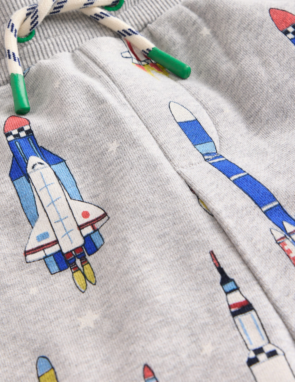 Bedruckte Jogginghose-Grau Bunt Raketen - Image 3