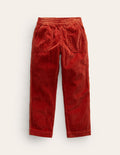 Pantalon à enfiler en velours côtelé-Châtaigne grillée
