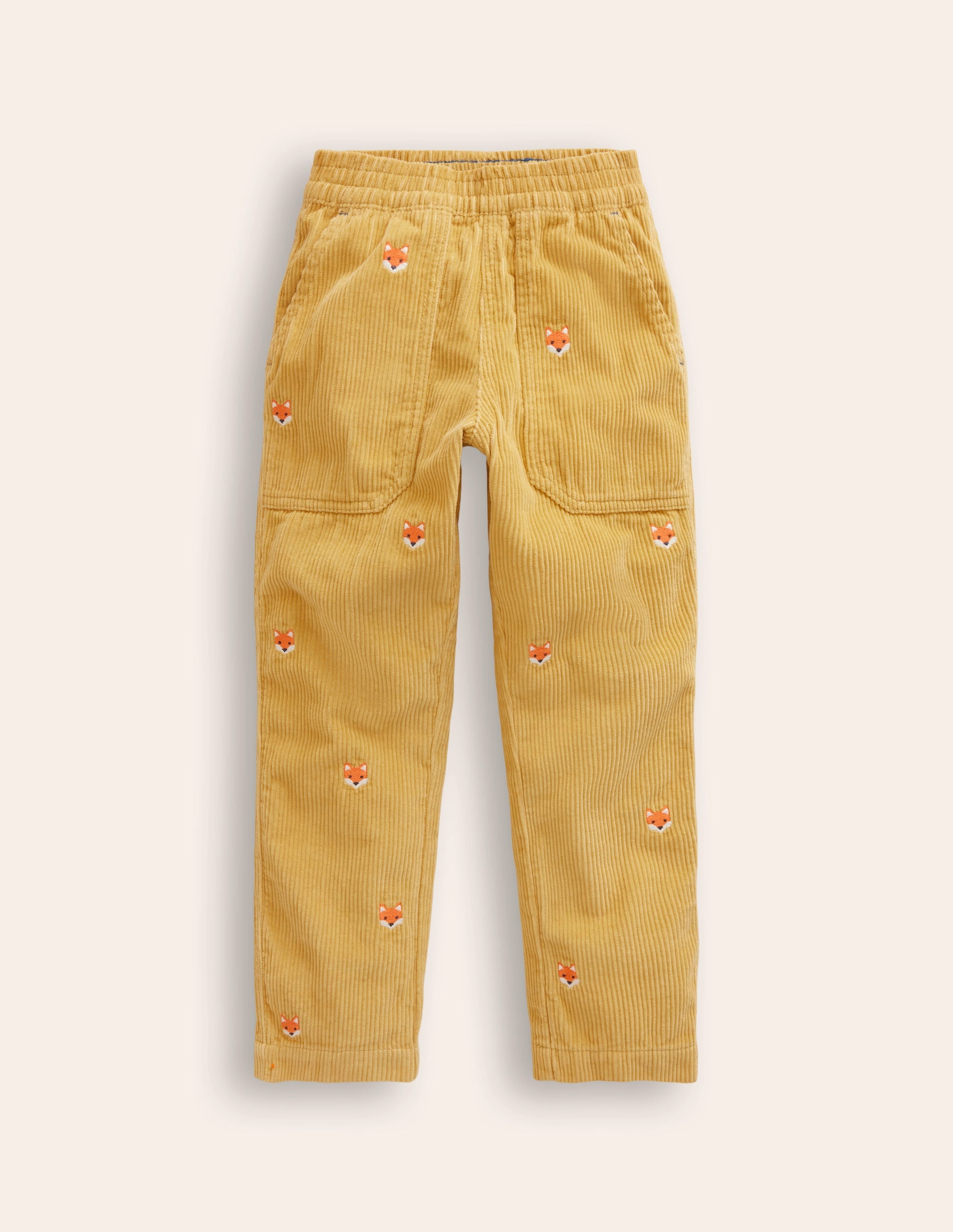 Cordhose zum Hineinschlüpfen-Honiggelb, Füchse - Image 1