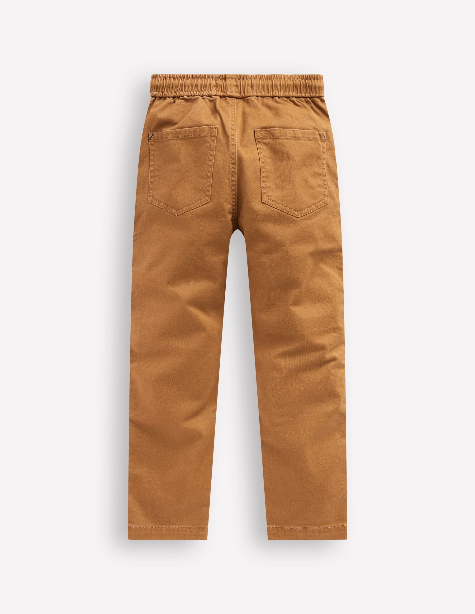 Slim Pull-On Trousers-Butterscotch Brown - Image 2