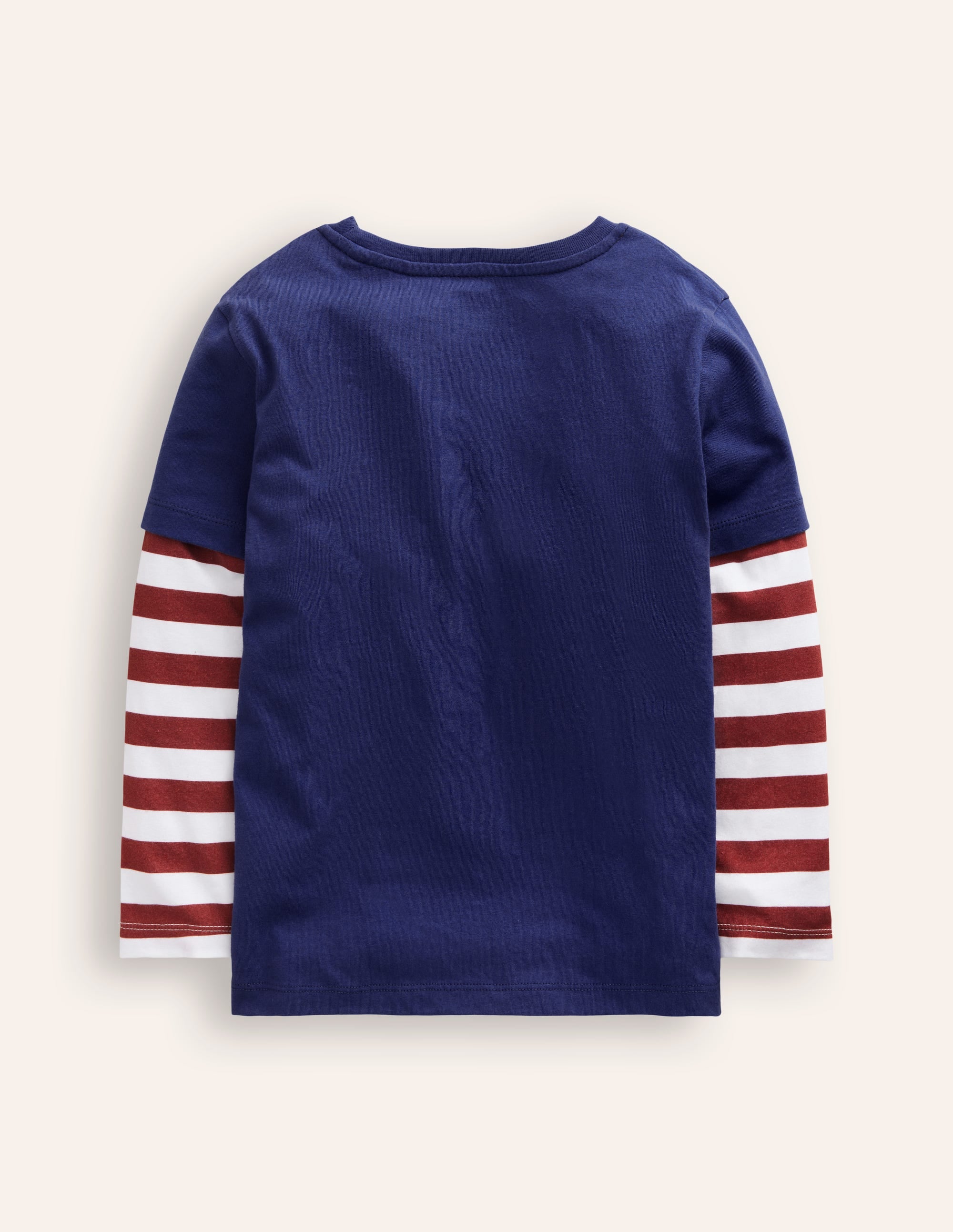 T-shirt fausses manches à appliqué-Castor bleu tribord - Image 2