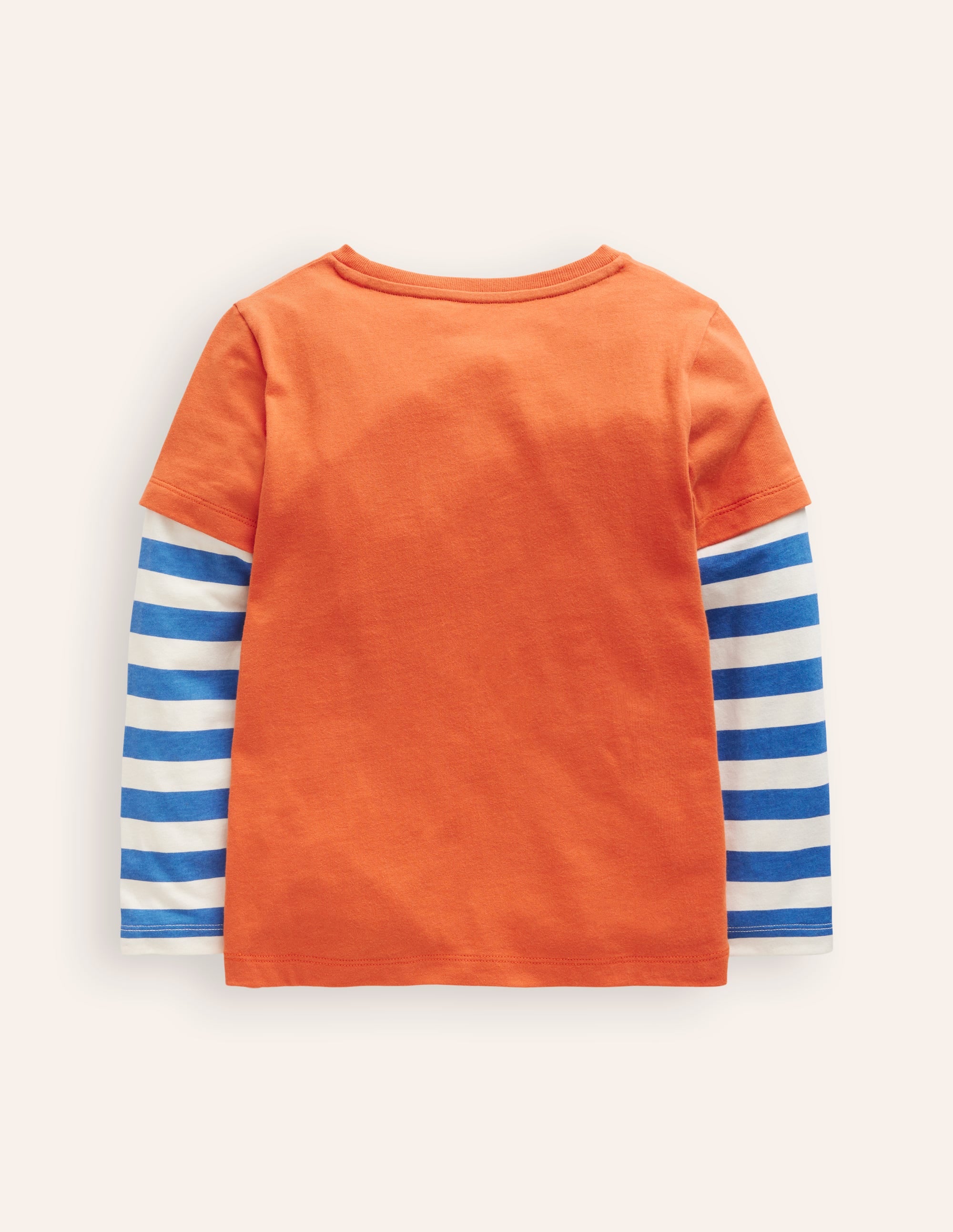 T-Shirt mit Applikation im Lagenlook-Herbst-Ahorn-Orange - Image 2